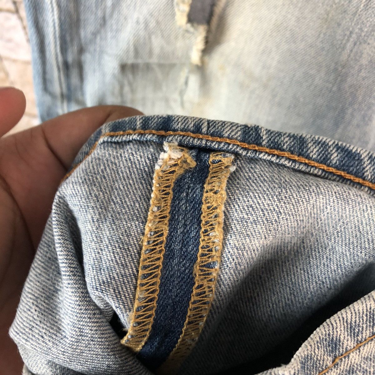 Uniqlo Uniqlo Boyfriend Blue Distressed Denim Pants #A998 Size US 32 / EU 48 - 13 Thumbnail