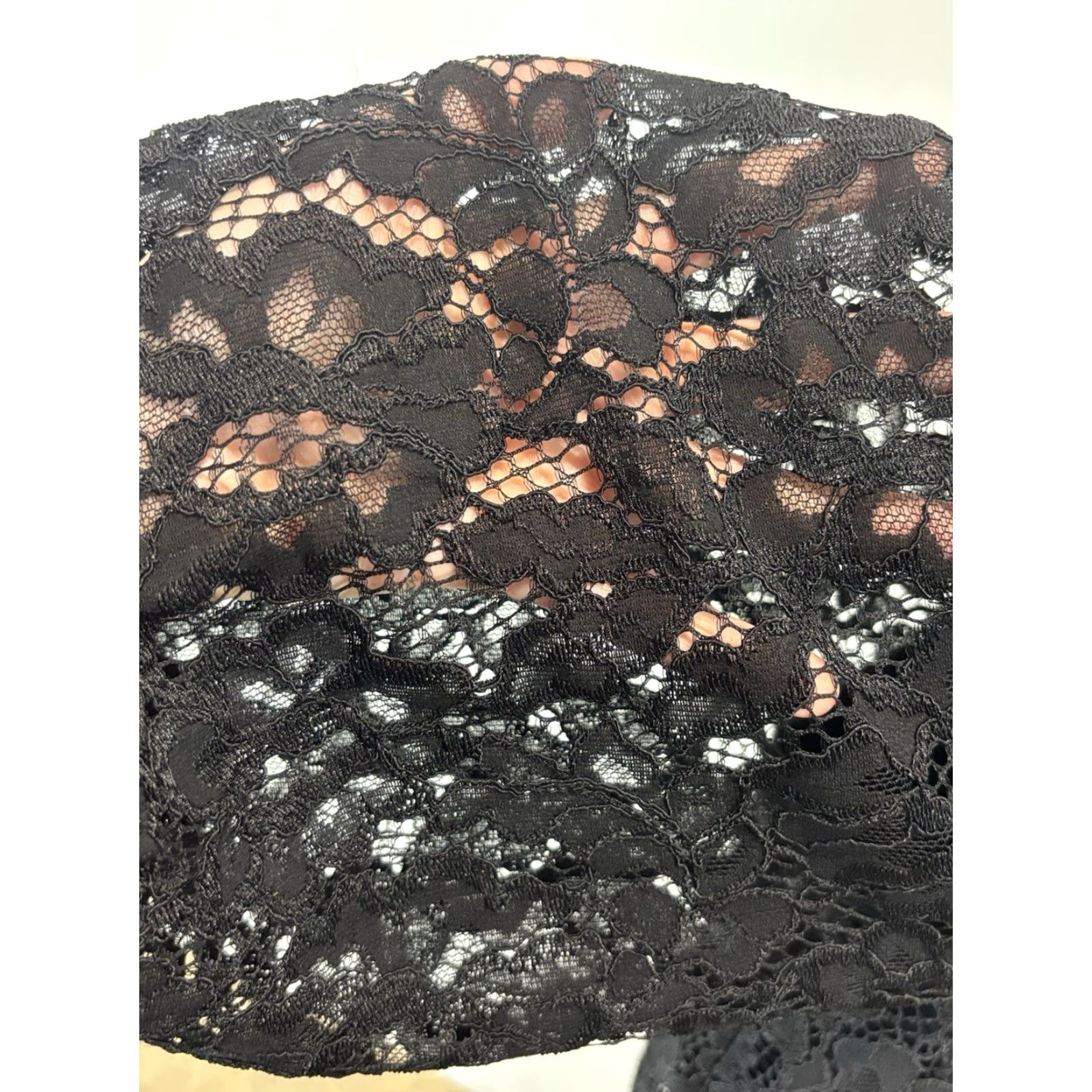Vintage Lane Bryant Women's Plus Size 22/24 Off The Shoulder Lace Blouse Black Goth Shirt Size 3XL / US 20-22 - 6 Thumbnail
