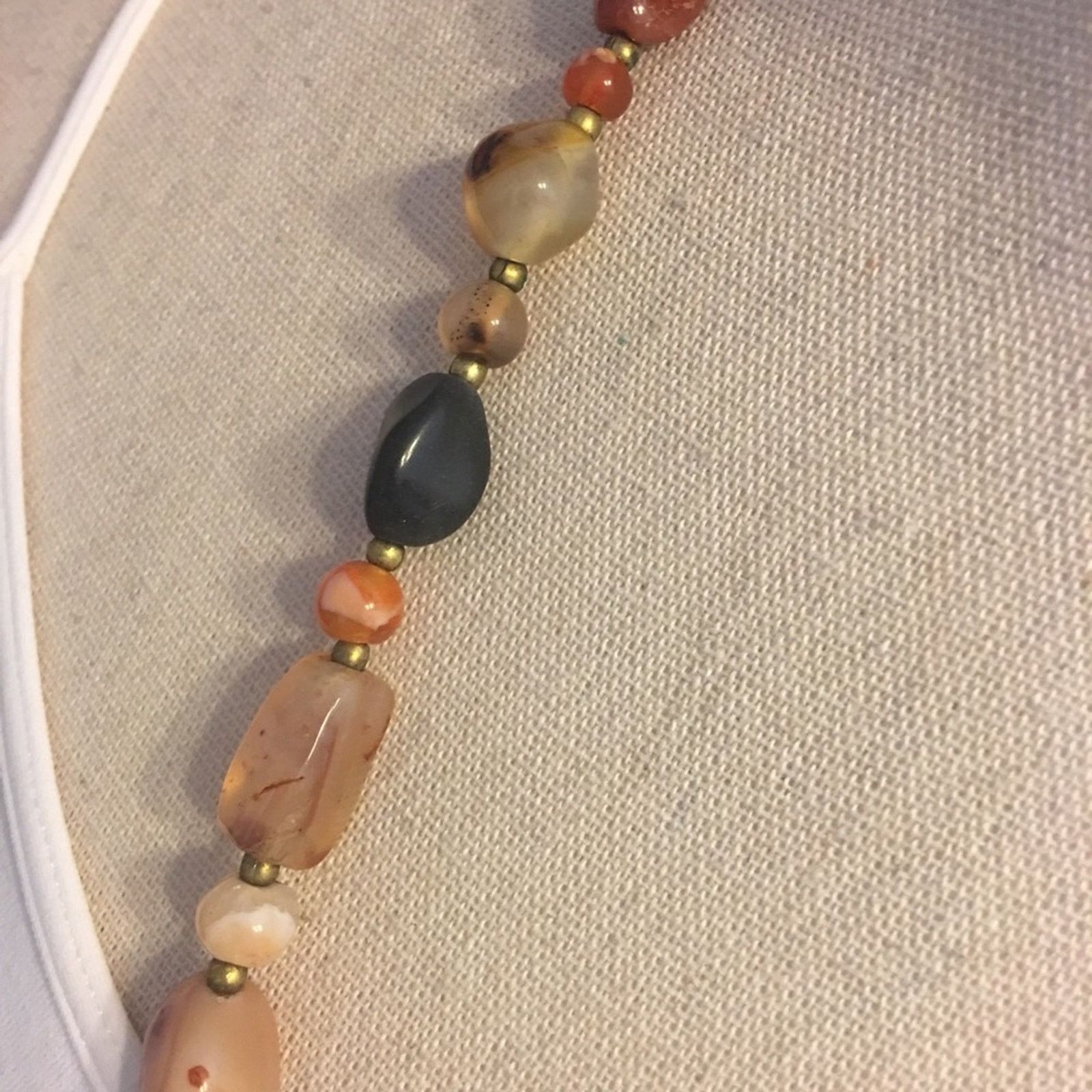 Vintage Vintage 80s genuine polished agate necklace Size ONE SIZE - 4 Thumbnail