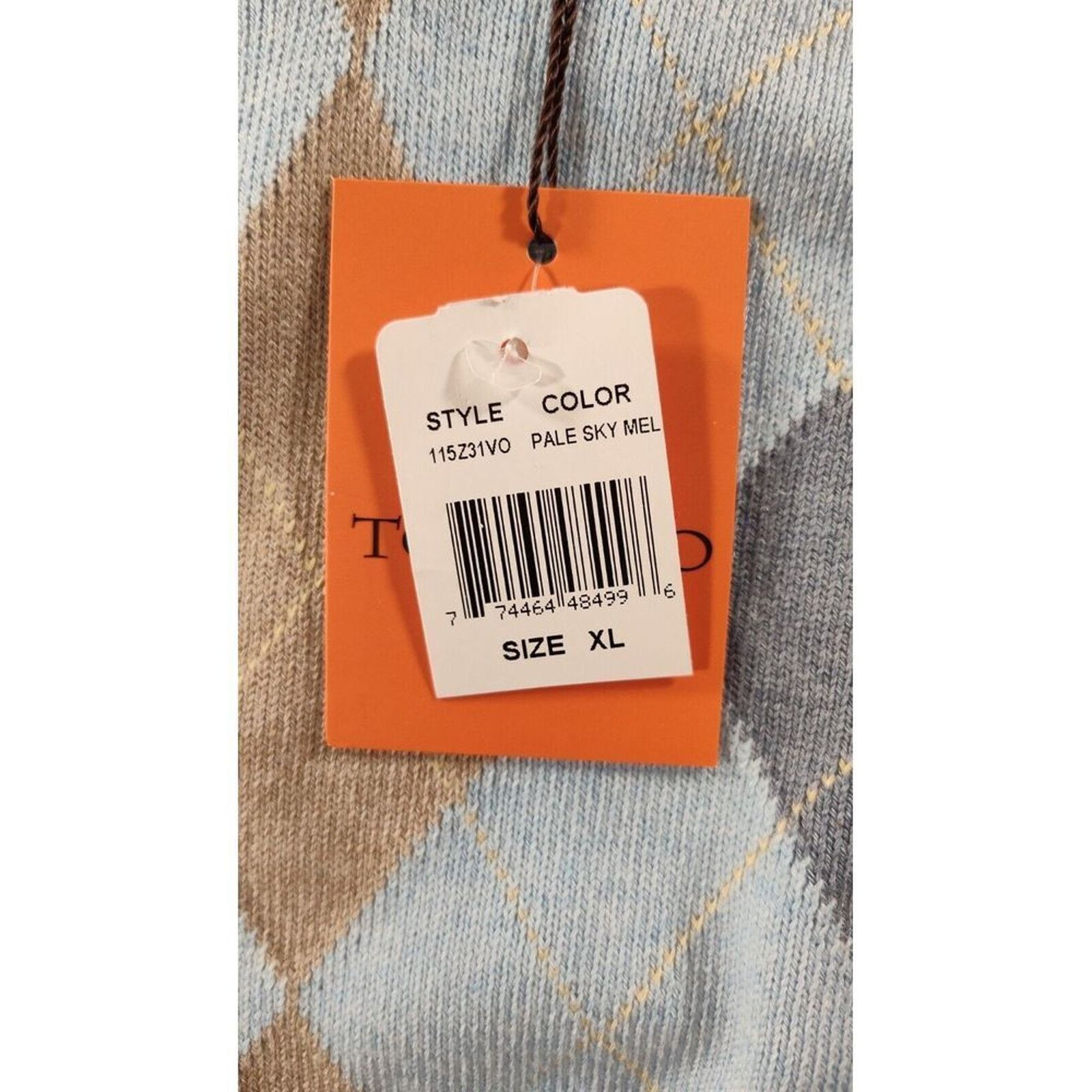 Toscano Toscano Mens Sweater Argyle Diamond XL Made In Italy Size US XL / EU 56 / 4 - 10 Thumbnail