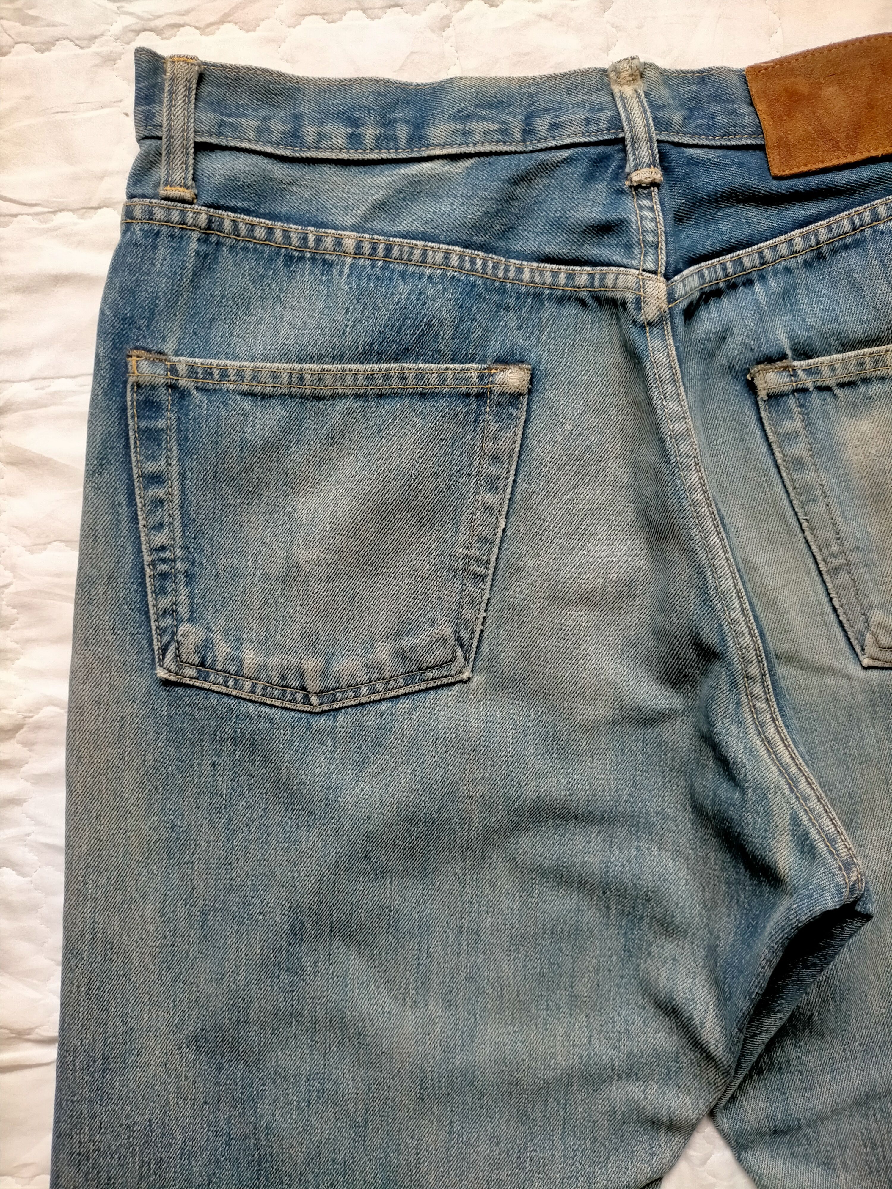 RRL Ralph Lauren RRL Ralph Lauren Selvedge Distressed Blue Jeans Size US 34 / EU 50 - 9 Thumbnail