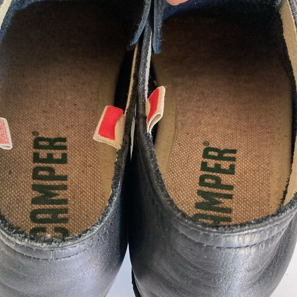 Camper Camper Black Leather Peu Flat Women’s Size 8.5 / 39 EU Size US 8.5 / IT 38.5 - 9 Thumbnail