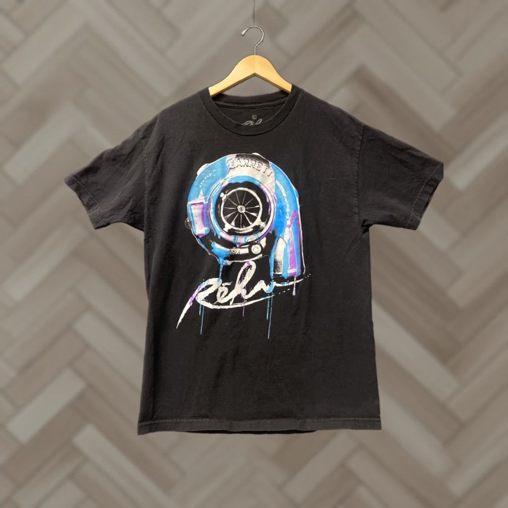 Vintage VINTAGE Garrett T-Shirt Unisex Adults Large Black Street Racing Drip Turbo Graphic Fans Size US L / EU 52-54 / 3 - 1 Thumbnail