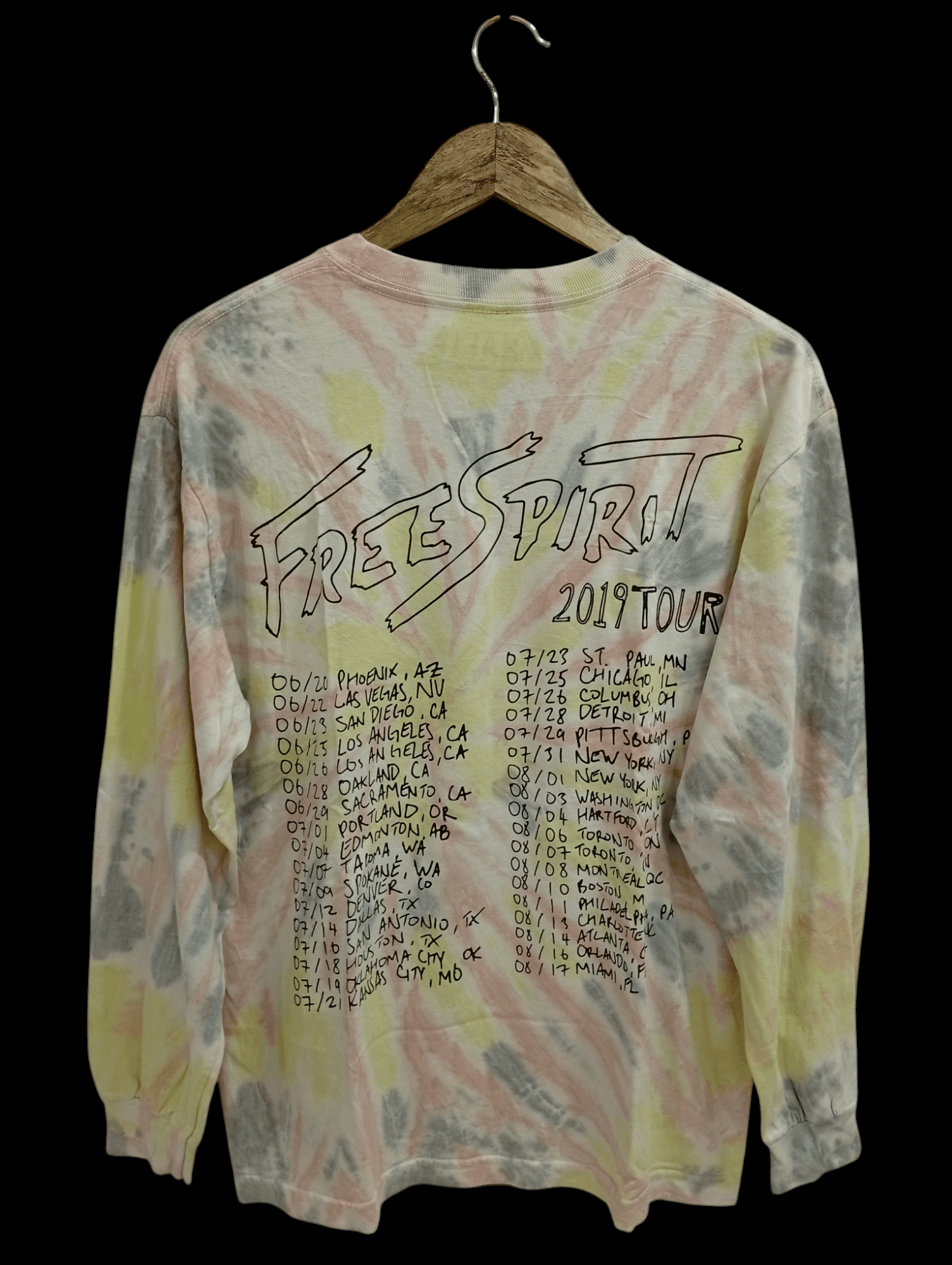 Rap Tees 🔥🔥Khalid Free Spirit 2019 Tour Tye Dye LS T-Shirt Size US M / EU 48-50 / 2 - 19 Thumbnail