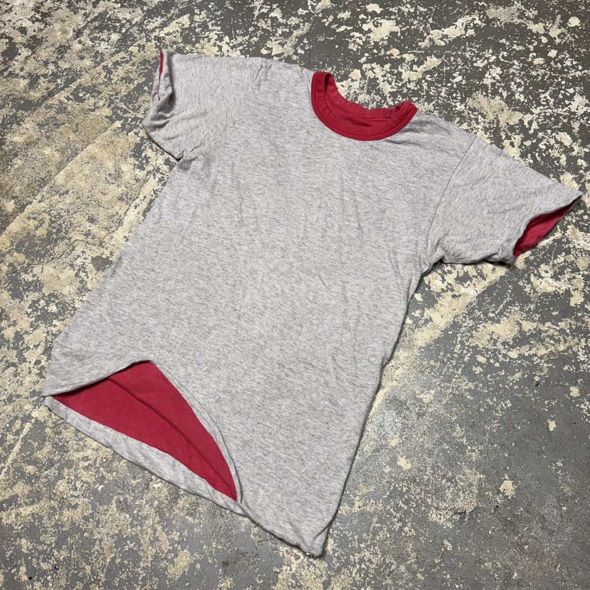 Champion Vintage Double Face 70s 80s Blank Grey/Pink Tshirt Size US S / EU 44-46 / 1 - 2 Thumbnail