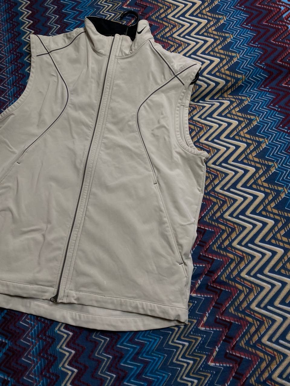 Nike × Vintage Vintage Nike Cream White Zip up Vest Size US S / EU 44-46 / 1 - 20 Thumbnail