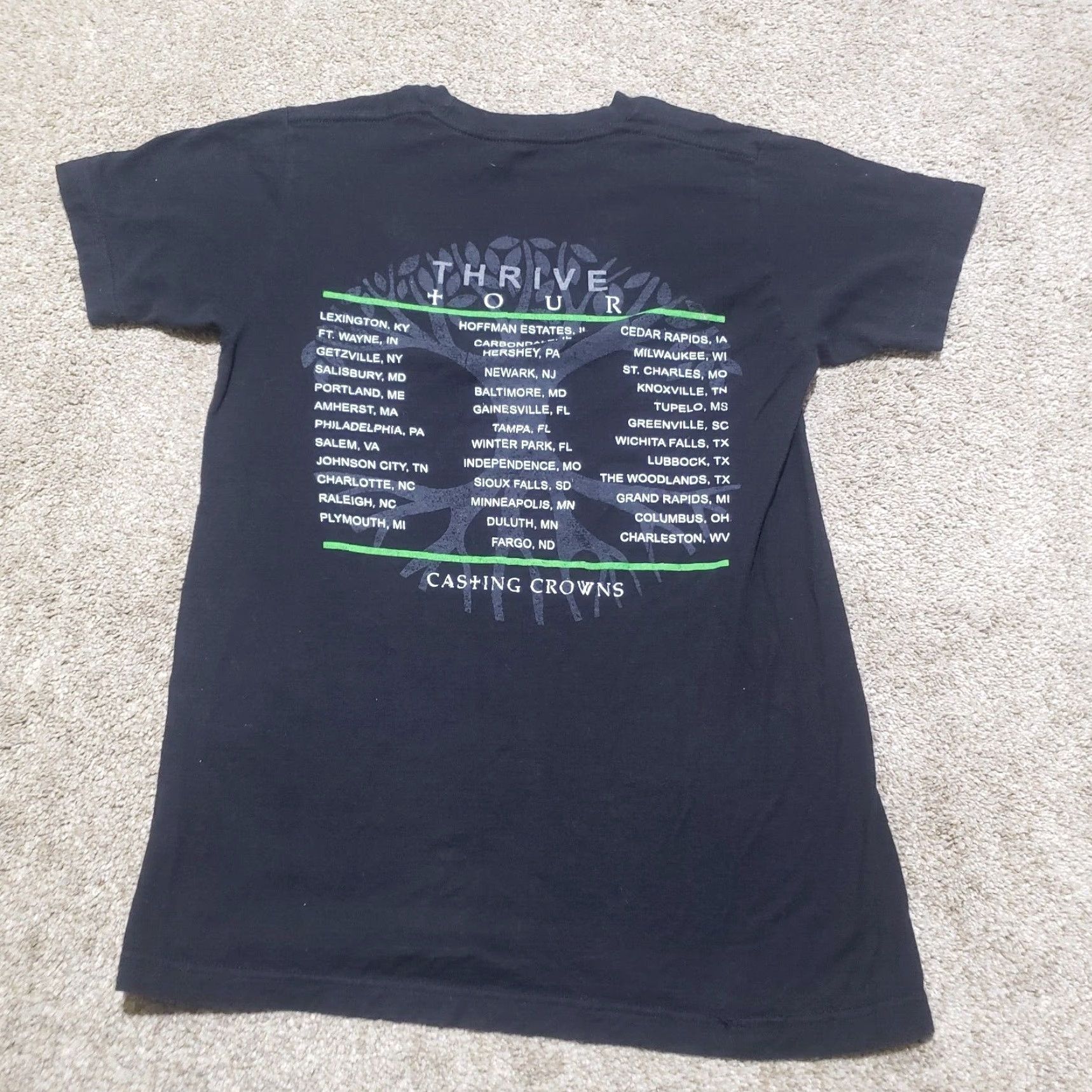 Vintage Casting Crowns Shirt Adult S Black Thrive Tour Band Tee T-Shirt Short Sleeve Small Mens Size US S / EU 44-46 / 1 - 7 Thumbnail