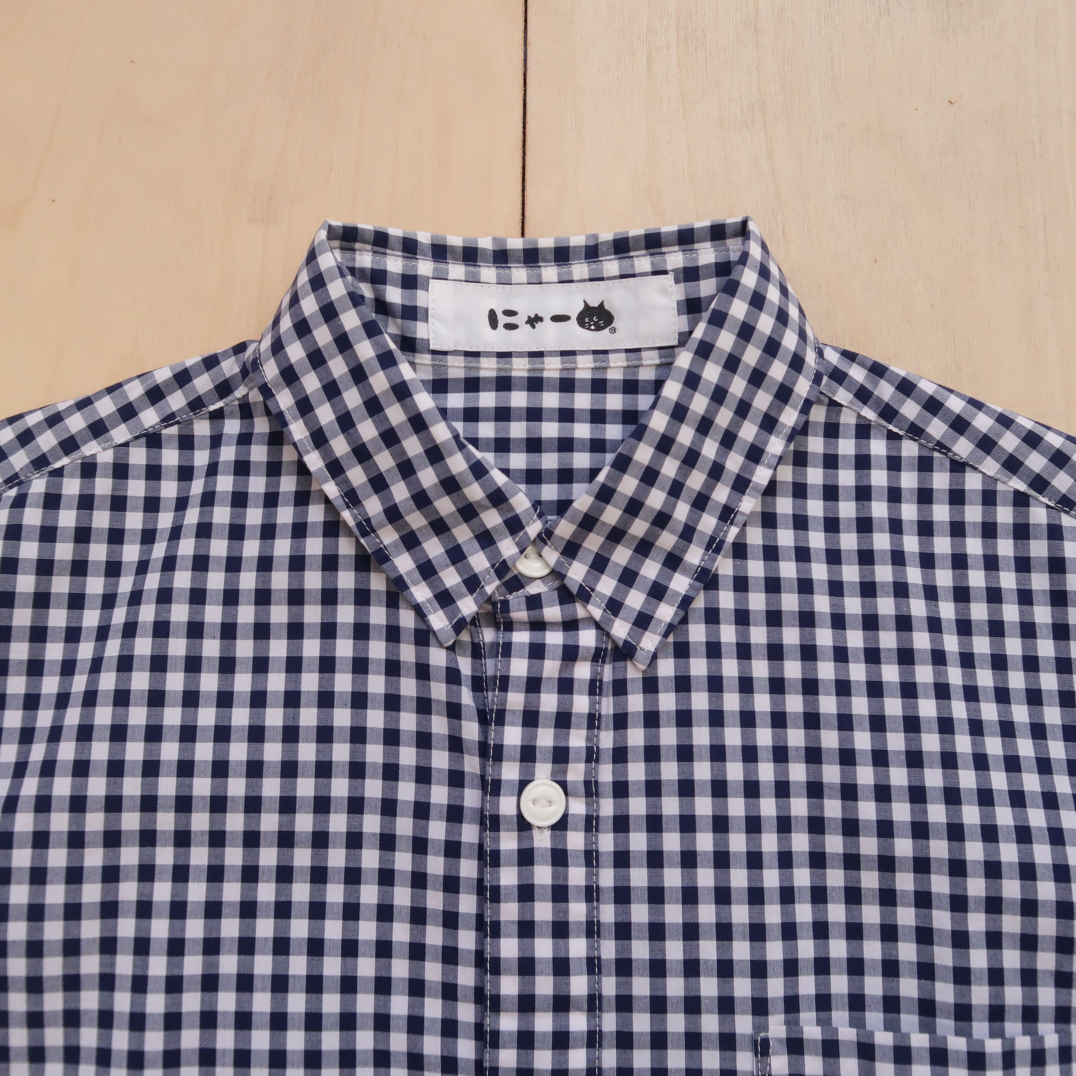 Issey Miyake Vintage Ne-net Issey Miyake Cat Oxford Shirt Gingham Size US S / EU 44-46 / 1 - 3 Thumbnail
