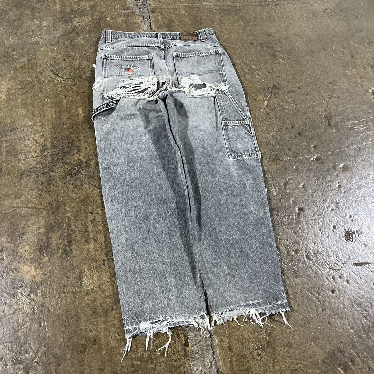 JNCO × Southpole × Vintage Crazy Vintage Y2K Thrashed Carpenter Jeans Skater Wide Leg Size US 34 / EU 50 - 12 Thumbnail