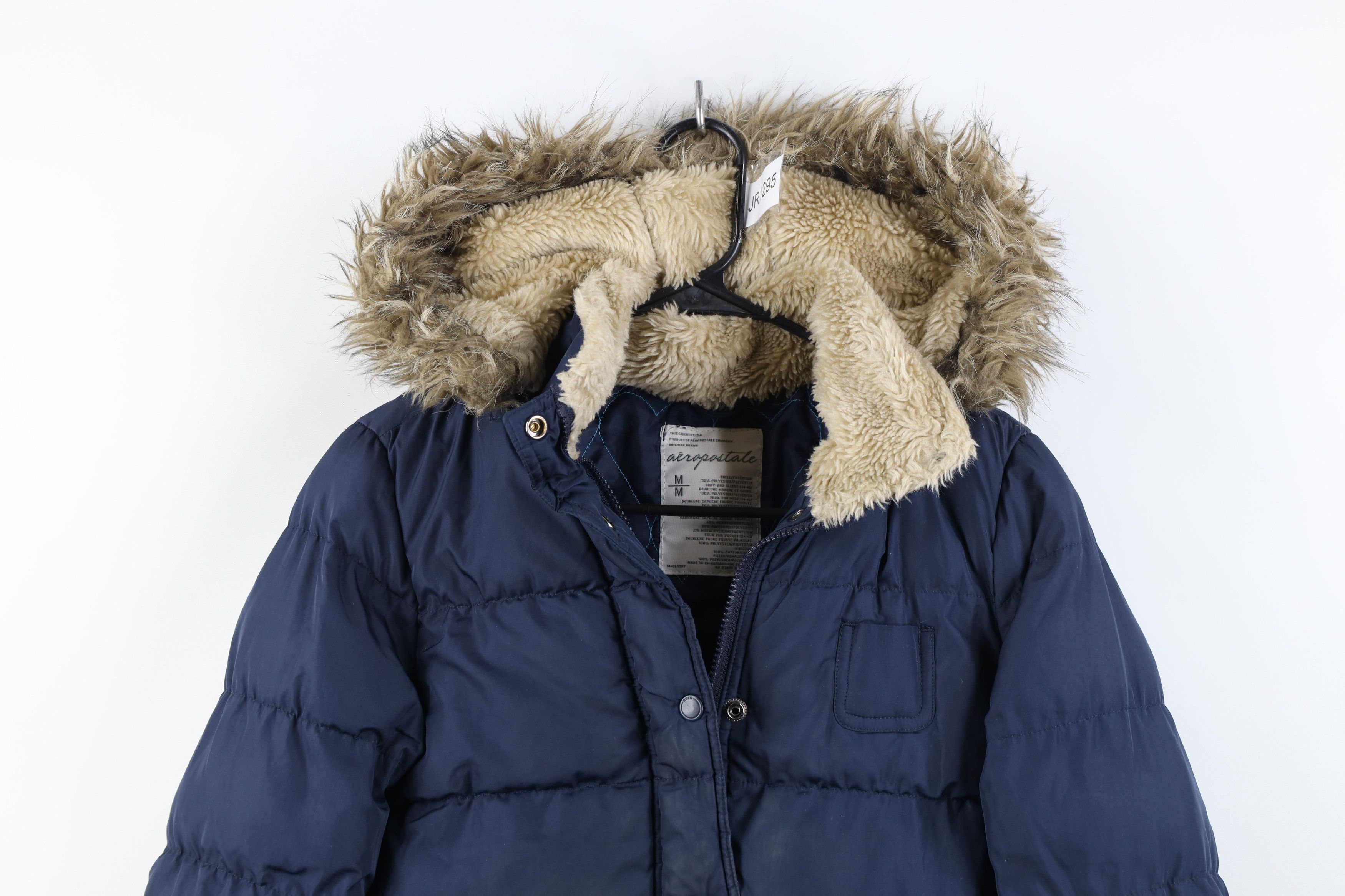 Aeropostale Vintage 90s Y2K Aeropostale Faux Fur Cropped Puffer Jacket Size M / US 6-8 / IT 42-44 - 2 Thumbnail