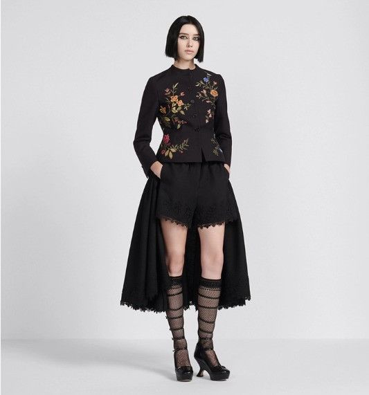 Dior o1w1db10225 Mid-Length Open-Front Skirt in Black Size 28" / US 6 / IT 42 - 4 Thumbnail