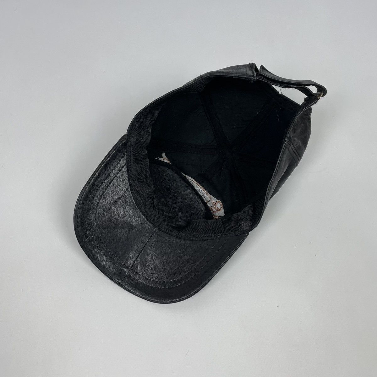Vintage 1990's Vintage Harley Davidson USA Leather Hat Cap Eagle Size ONE SIZE - 6 Thumbnail
