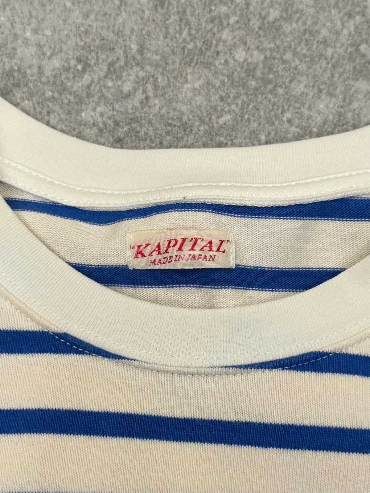 Kapital Kapital Stripe Smile Graphic Long Sleeve Tee Size ONE SIZE - 3 Thumbnail