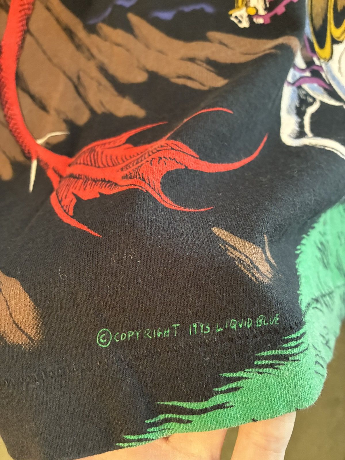 Liquid Blue Vintage 90s Liquid Blue dragon tee shirt Size US L / EU 52-54 / 3 - 6 Thumbnail