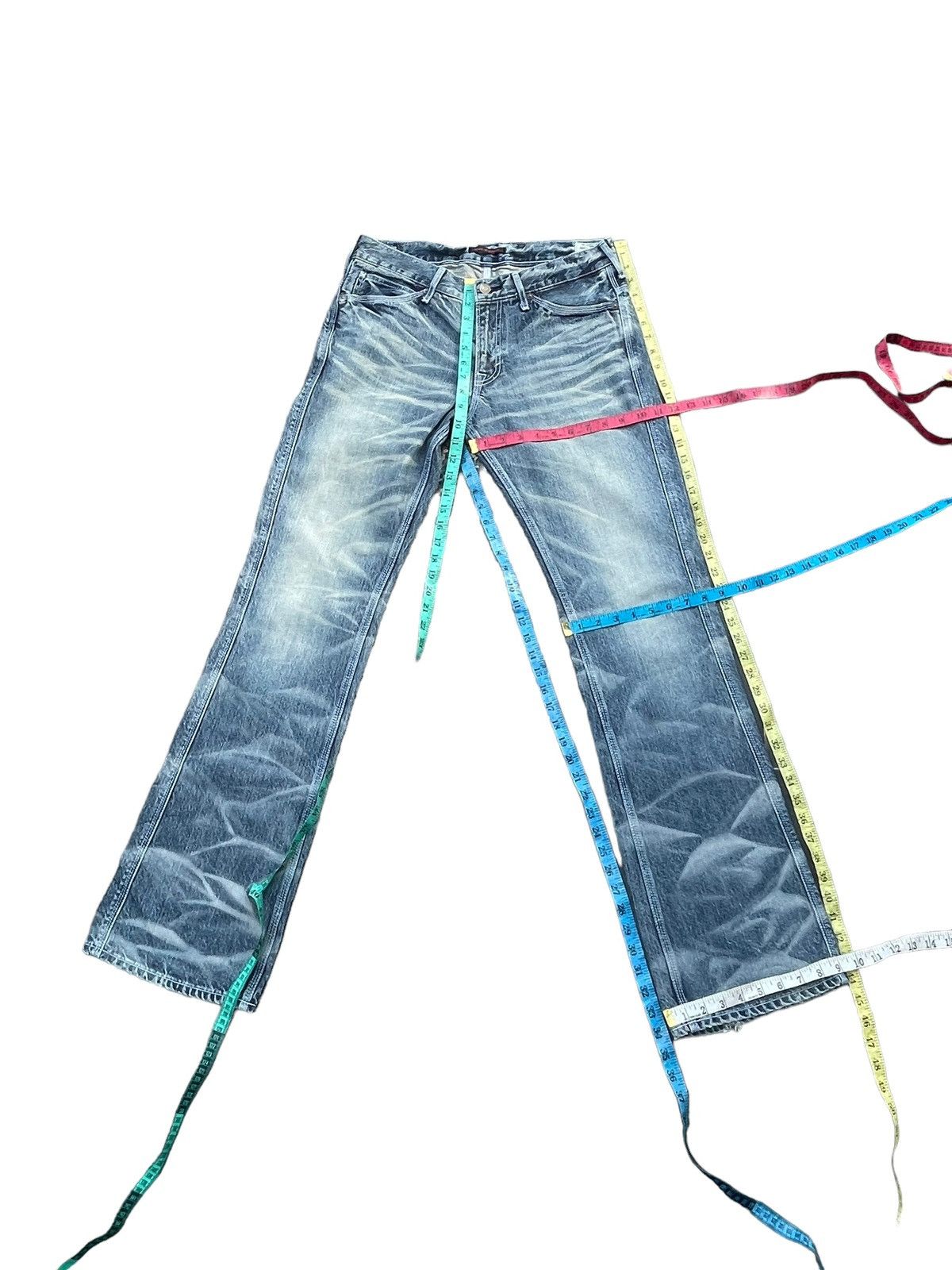 Japanese Brand × Vintage Vintage Blue Way Flare Faded Denim Size US 33 - 11 Thumbnail