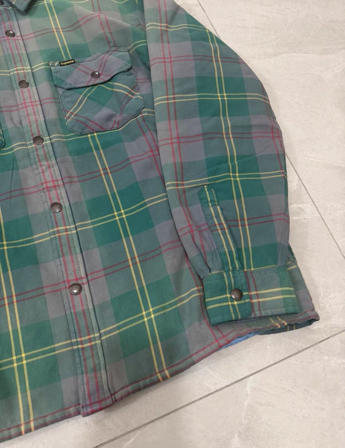 Supreme Supreme SS26 WEEK1 Quilted Lined Flannel Snap Shirt J34 Size US M / EU 48-50 / 2 - 2 Thumbnail