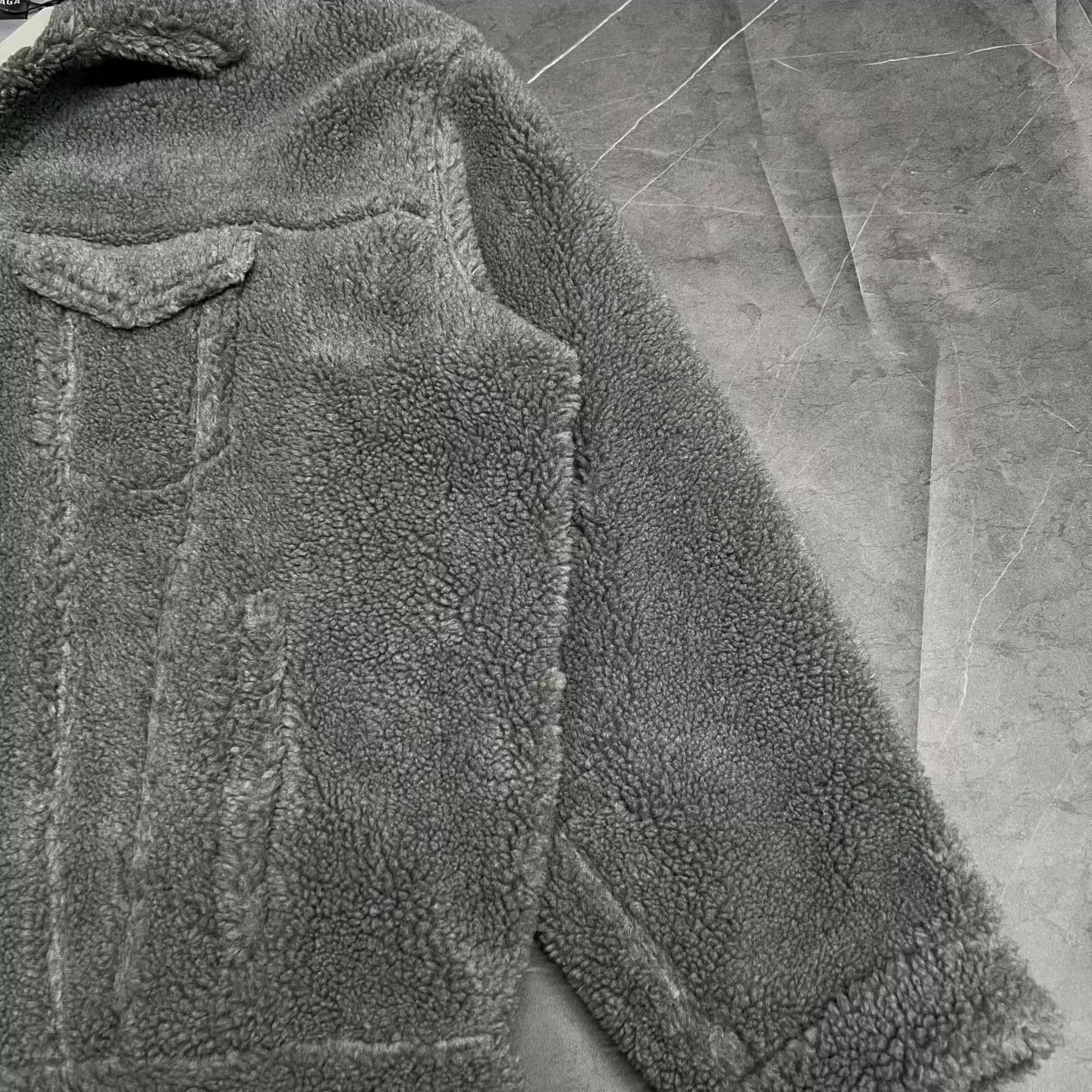 Balenciaga Balenciaga grey teddy bear fleece denim jacket Size US S / EU 44-46 / 1 - 4 Thumbnail