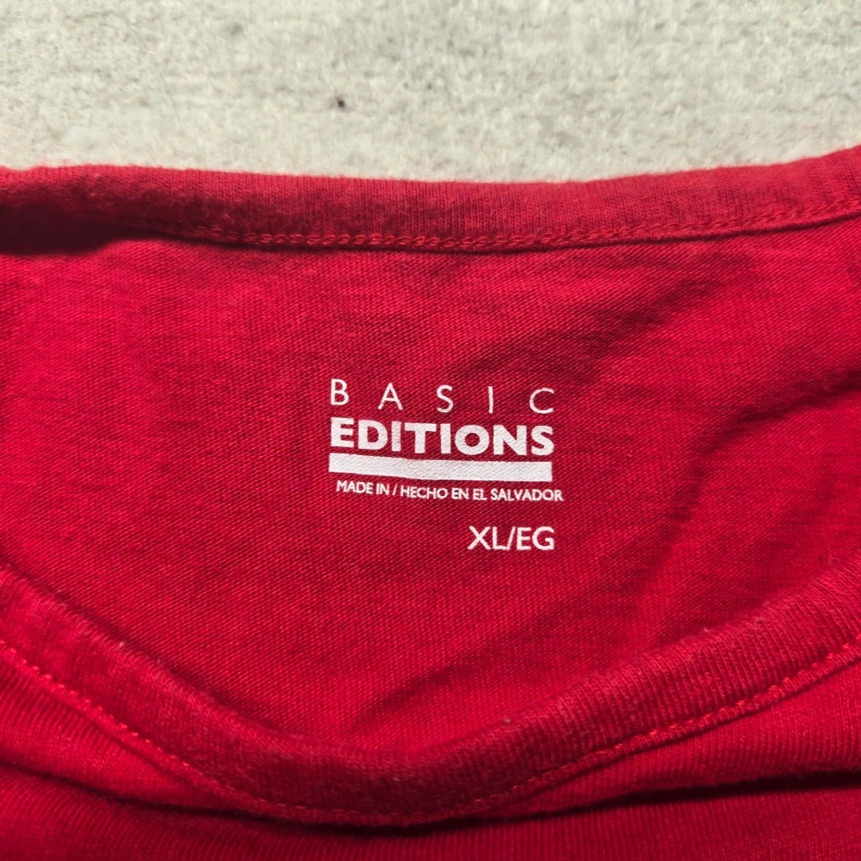 Basic Editions VINTAGE Basic Editions USA Patriotic T-Shirt Women's XL Red White Blue Cotton Spandex Crew Neck Short Sleeve Americana Size XL / US 12-14 / IT 48-50 - 3 Thumbnail