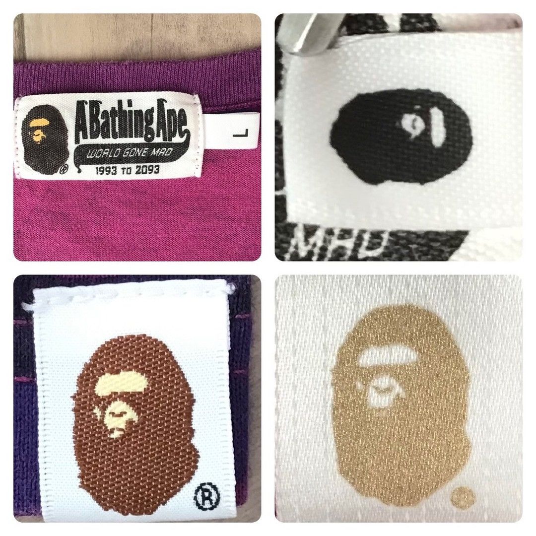 Bape Purple camo BAPE logo T-shirt a bathing ape Size US L / EU 52-54 / 3 - 7 Thumbnail
