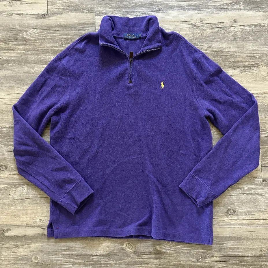 Polo Ralph Lauren Polo Ralph Lauren 1/4 Zip Small Pony Sweater Size Large Size US L / EU 52-54 / 3 - 1 Thumbnail