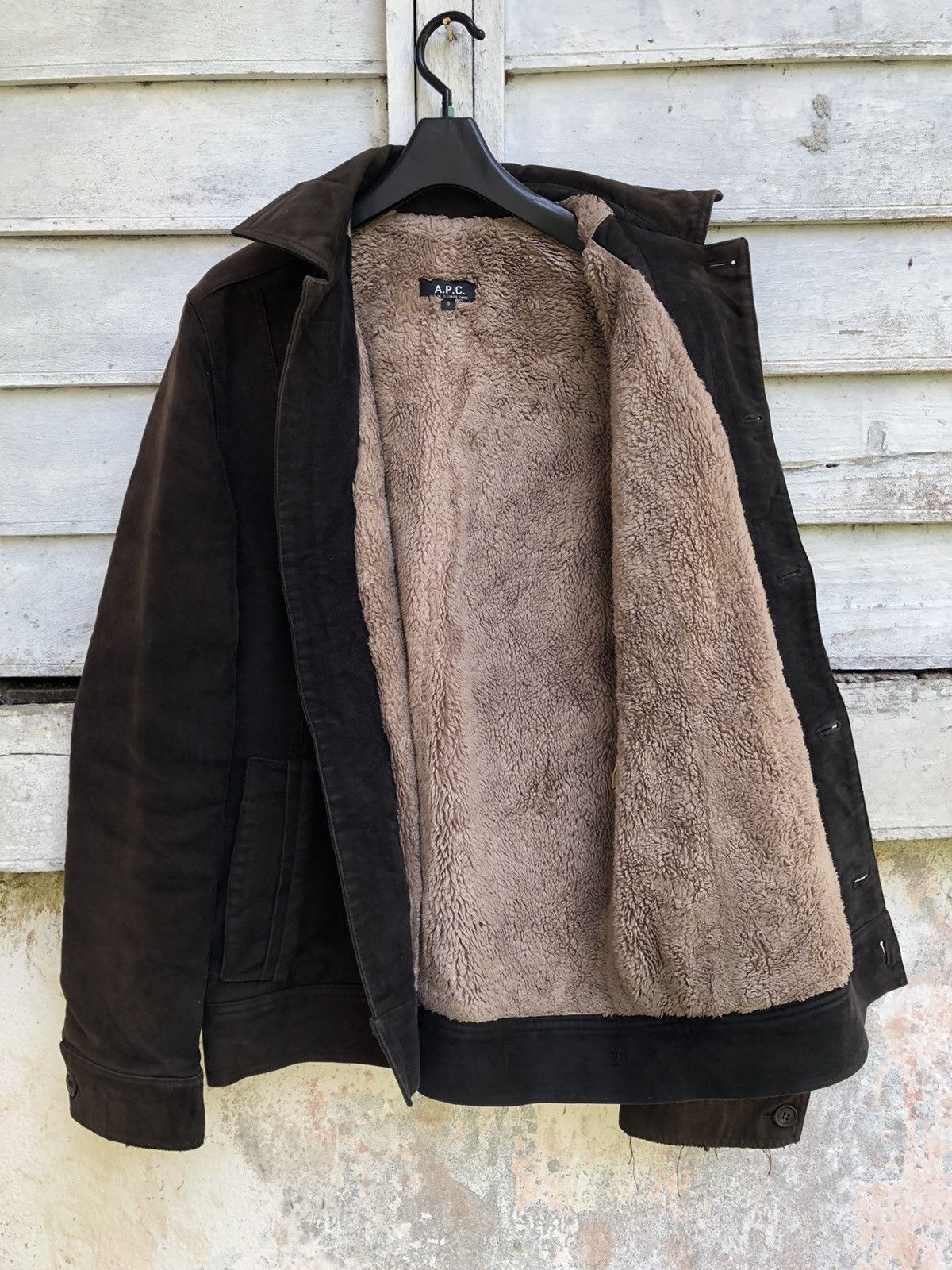 A.P.C. × Vintage Vintage Distressed A.P.C Sherpa Jacket Size US S / EU 44-46 / 1 - 1 Thumbnail