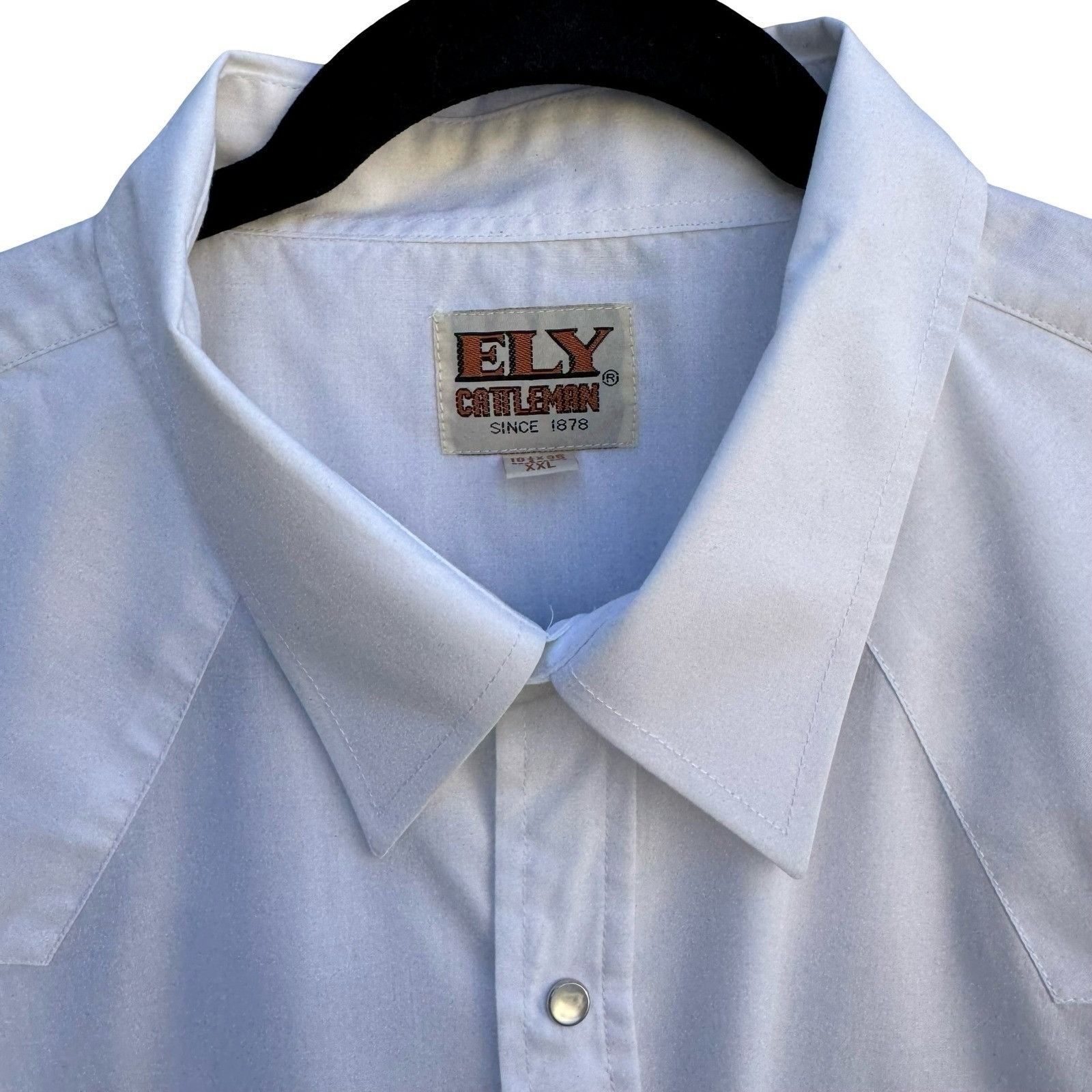Other Ely Cattleman Mens XXL White Western Pearl Snap Long Sleeve Size US XXL / EU 58 / 5 - 4 Thumbnail
