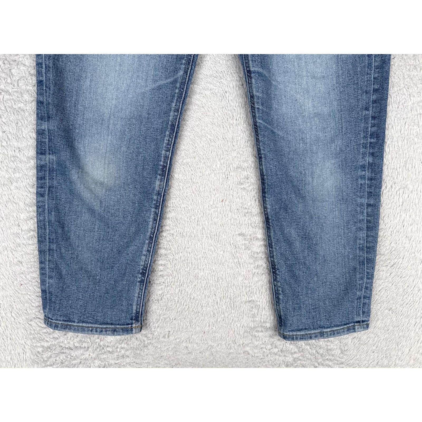 American Eagle Outfitters American Eagle Outfitters Women's Jeans Skinny 4 Short Blue Wash High Rise 26x25 Cropped Mid Rise Denim Stretch 5-Pocket Button Zipper Size 27" / US 4 / IT 40 - 2 Thumbnail