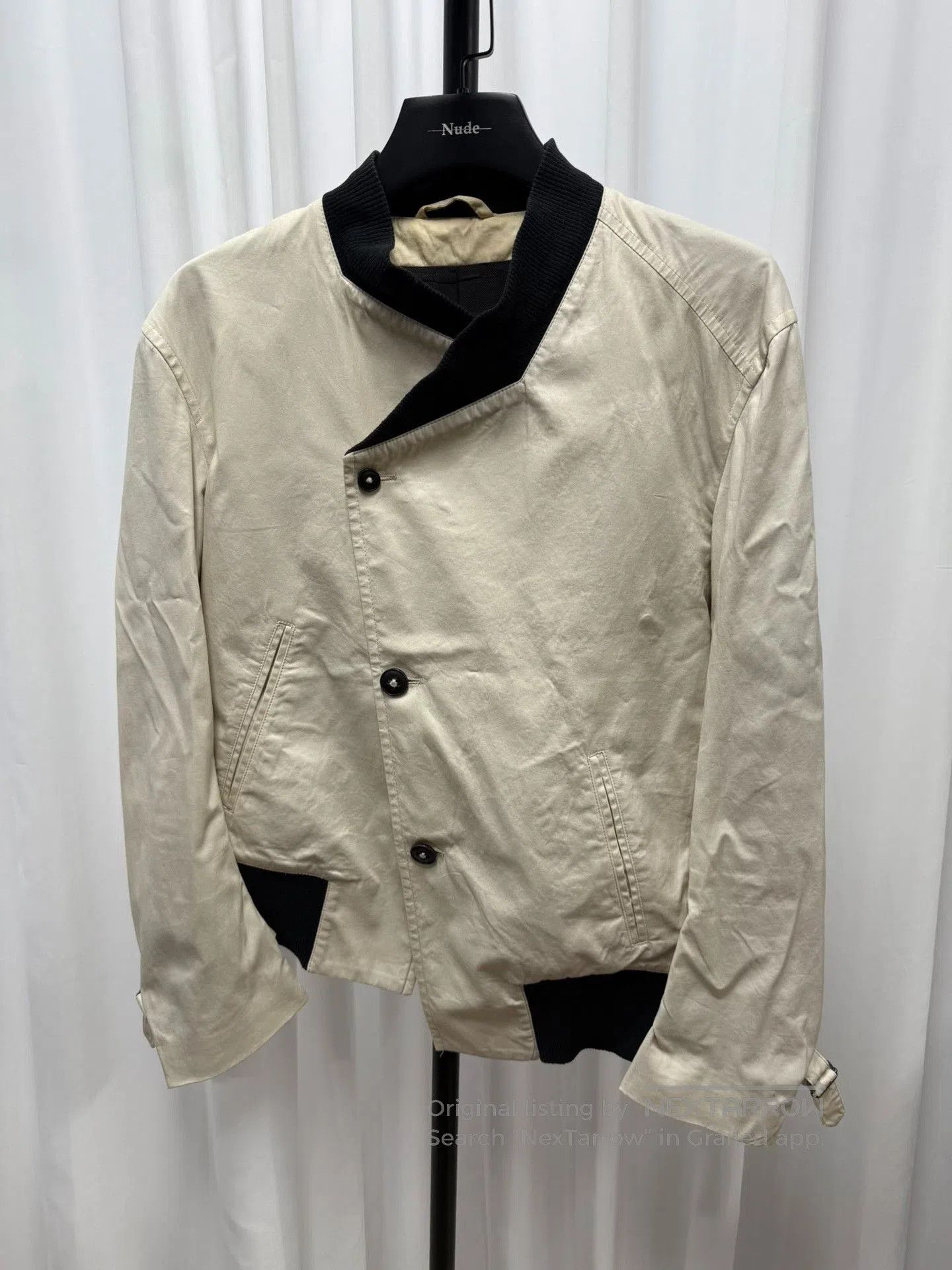 Ann Demeulemeester asymmetrical beige jacket size S. Size US S / EU 44-46 / 1 - 1 Thumbnail