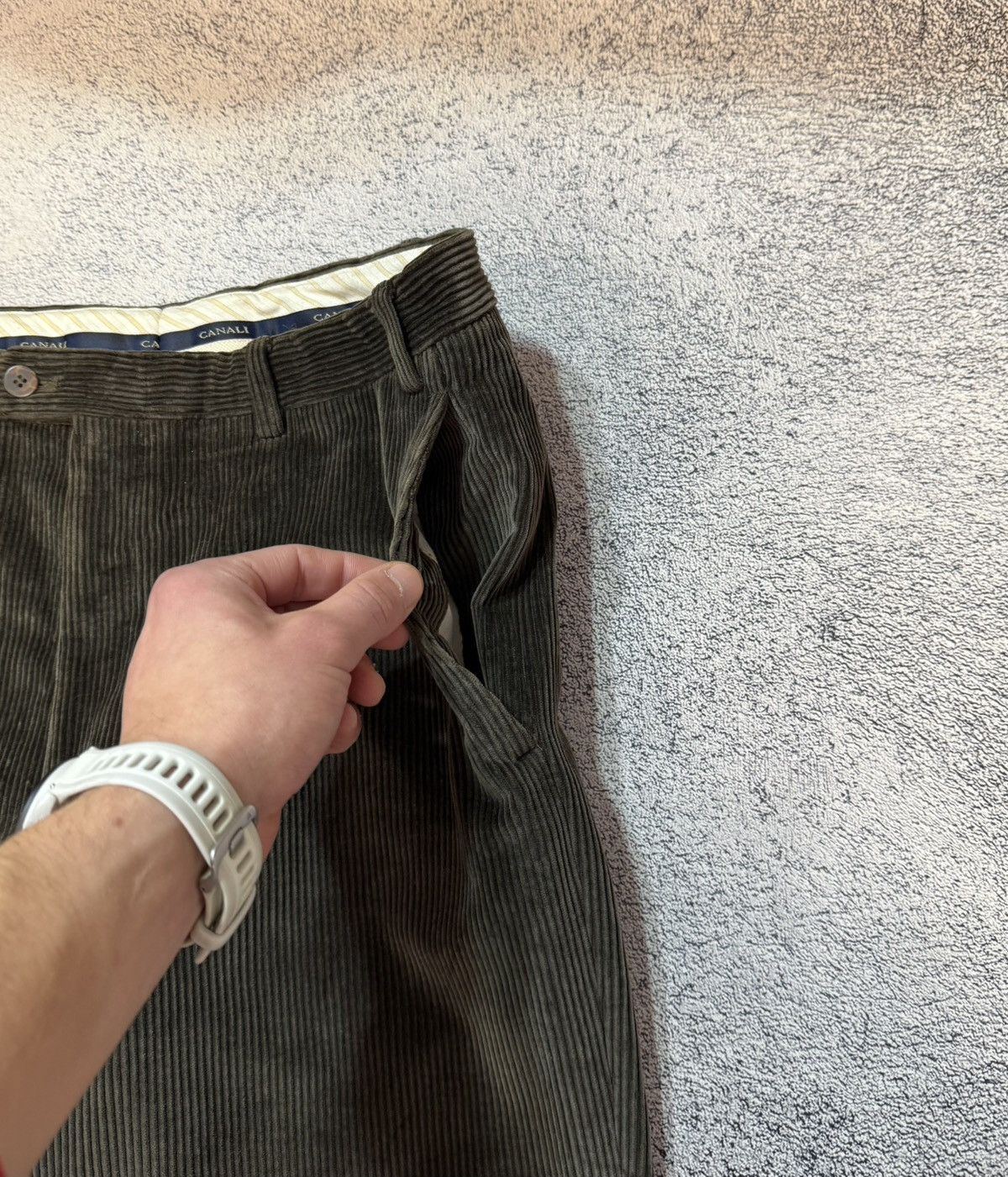 Canali Canali Men Corduroy Chino Pants Made In Italy Size 50 Luxury Size US 34 / EU 50 - 4 Thumbnail