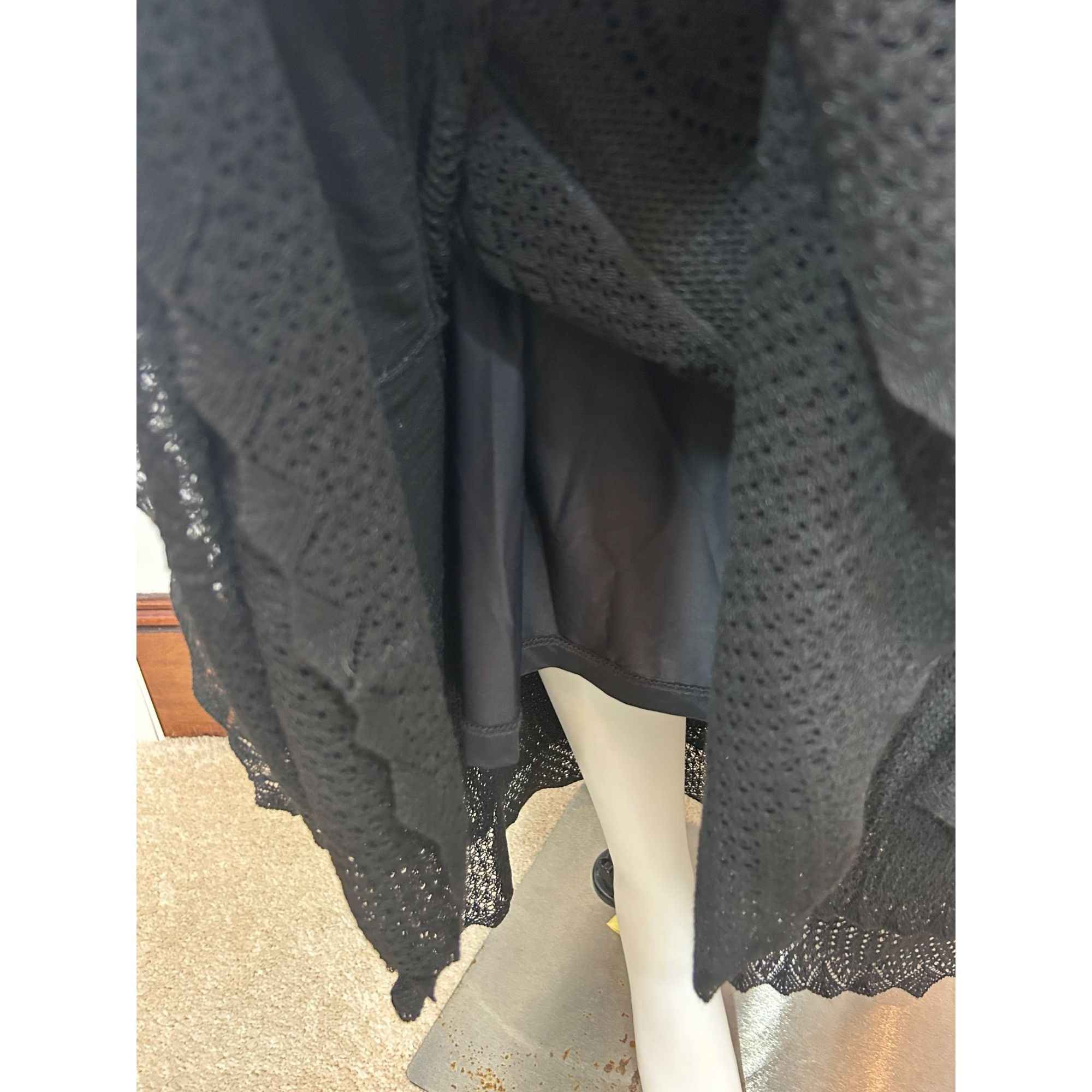 Polo Ralph Lauren Polo Ralph Lauren Maxi Dress L Black Lace Knit Long Sleeved Size L / US 10 / IT 46 - 15 Thumbnail