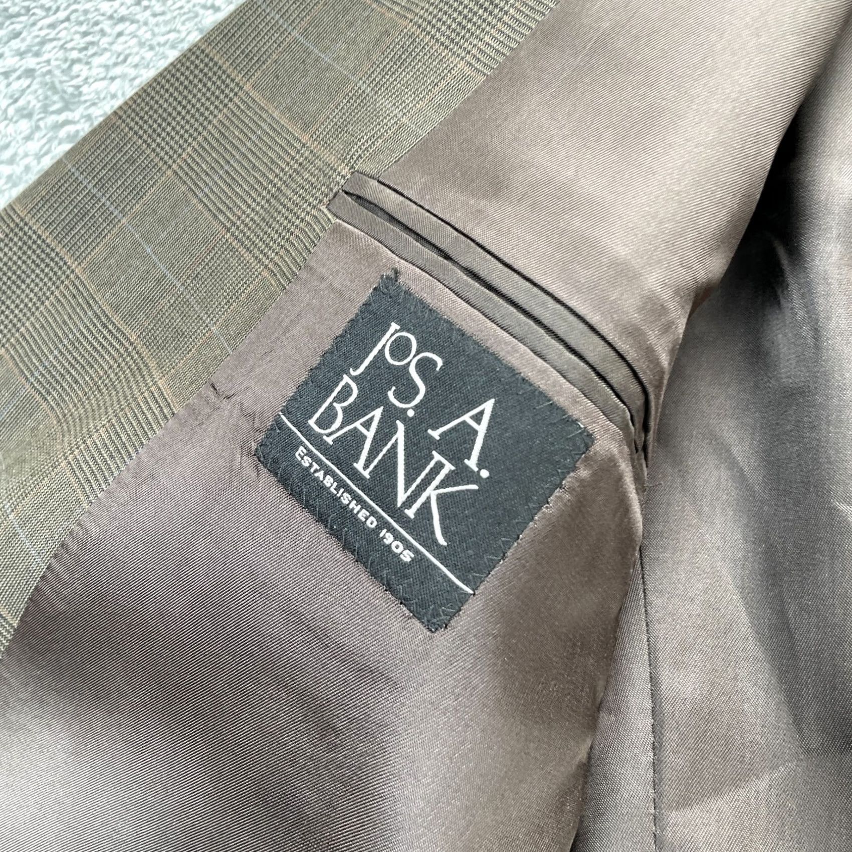 Jos. A. Bank VTG Jos. A. Bank Jacket Mens 40S Brown Sport Coat Glen Plaid Wool Single Breasted Wool 40 Medium? Size US XXS / EU 40 - 5 Thumbnail