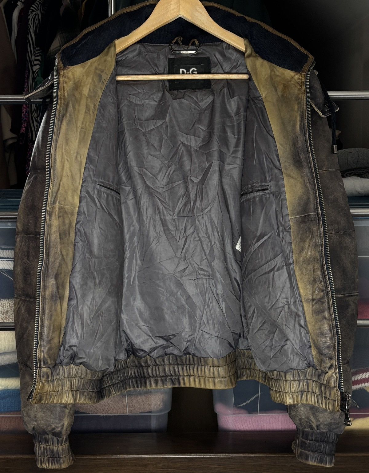 Dolce & Gabbana Dolce & Gabbana Lambskin Leather Down Vintage Jacket Rare Size US L / EU 52-54 / 3 - 6 Thumbnail