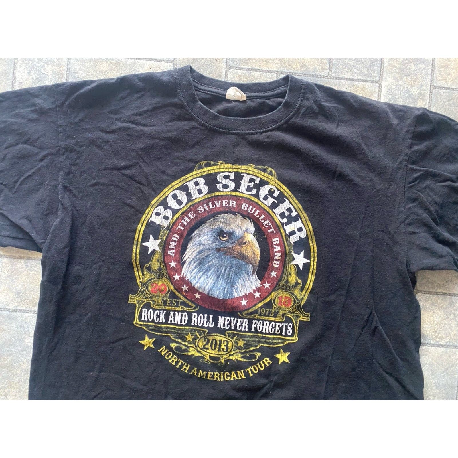 Anvil VINTAGE Anvil T Shirt 2013 Bob Seger Rock And Roll Never Forgets Tour Black Men’s XL Size US XL / EU 56 / 4 - 3 Thumbnail