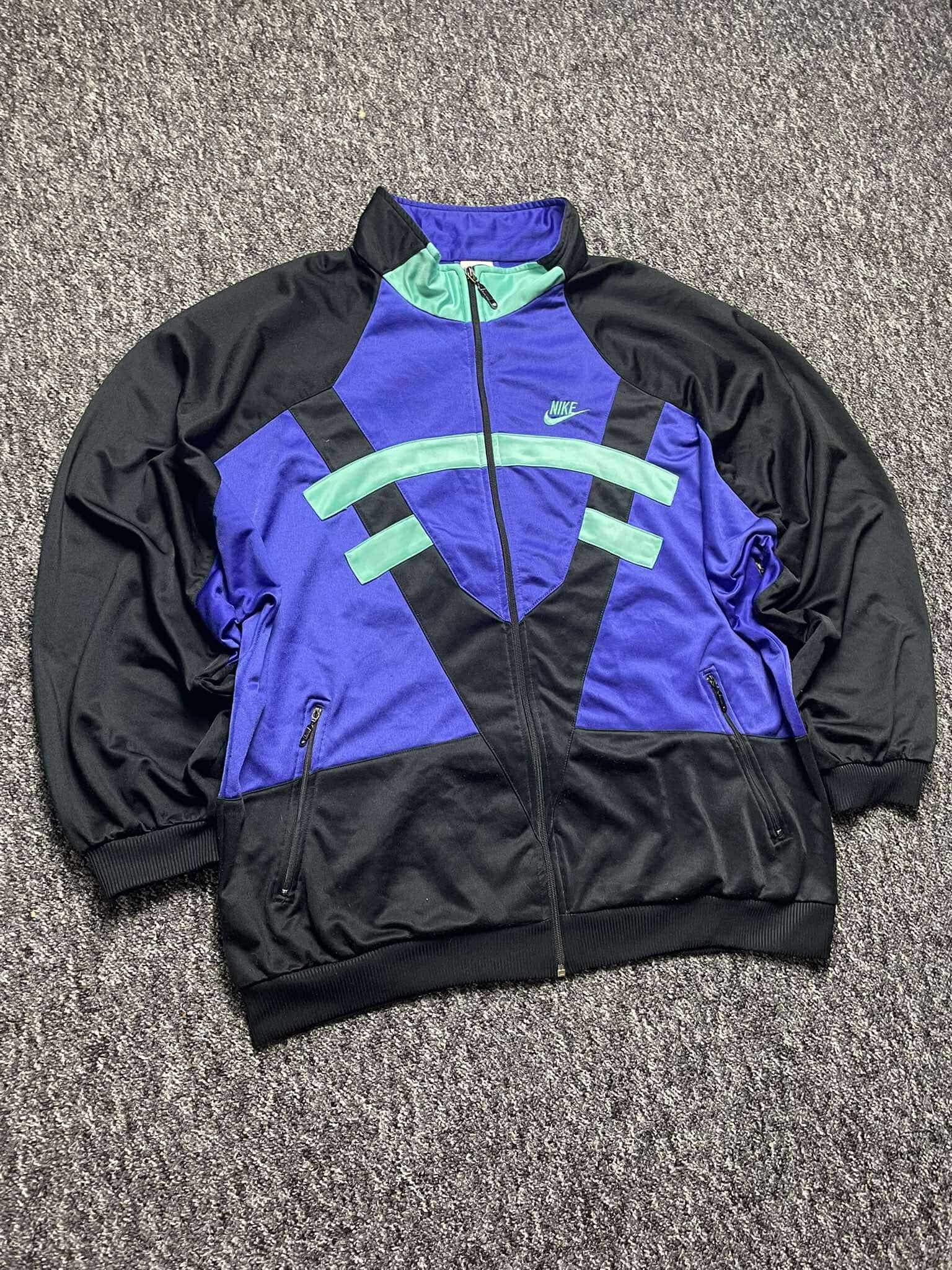 Nike × Vintage Vintage RARE 80' Nike sweatshirt zip swoosh logo y2k old XL Size US XL / EU 56 / 4 - 2 Thumbnail