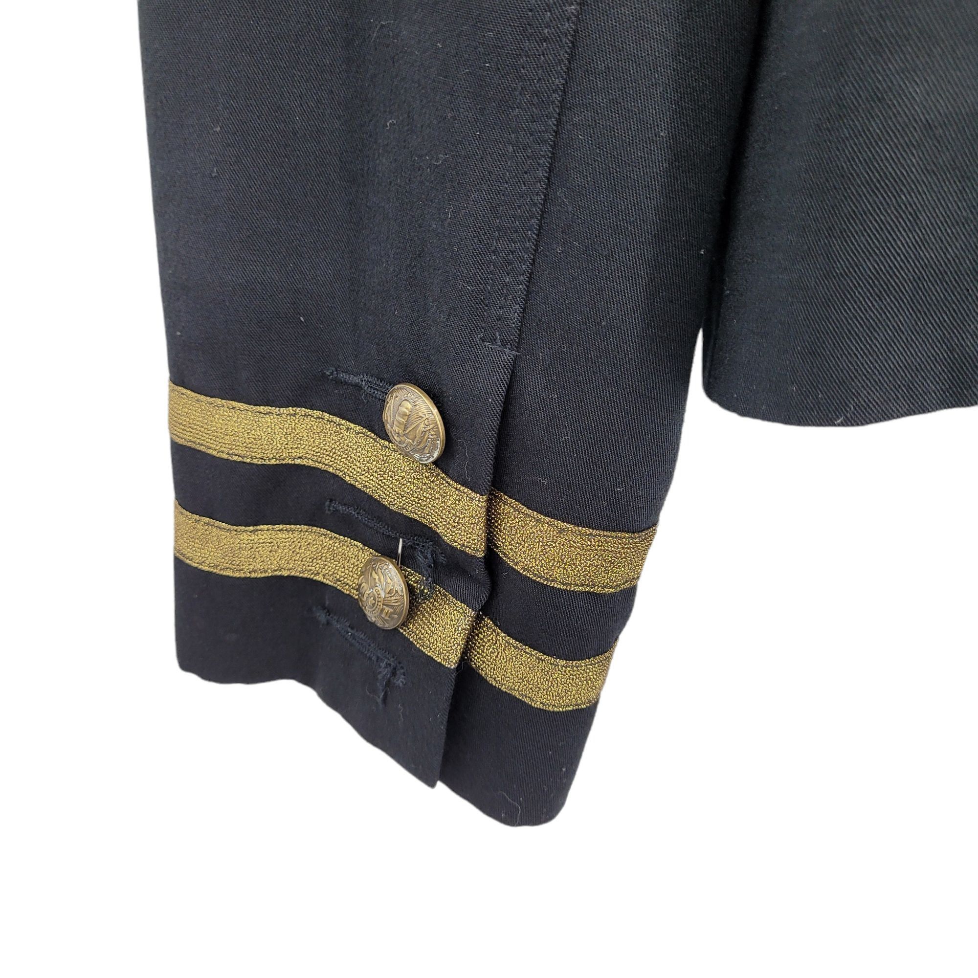 Vintage Vtg 80's Carole Little Blazer Sz S Black Military Warcore St Size S / US 4 / IT 40 - 4 Thumbnail