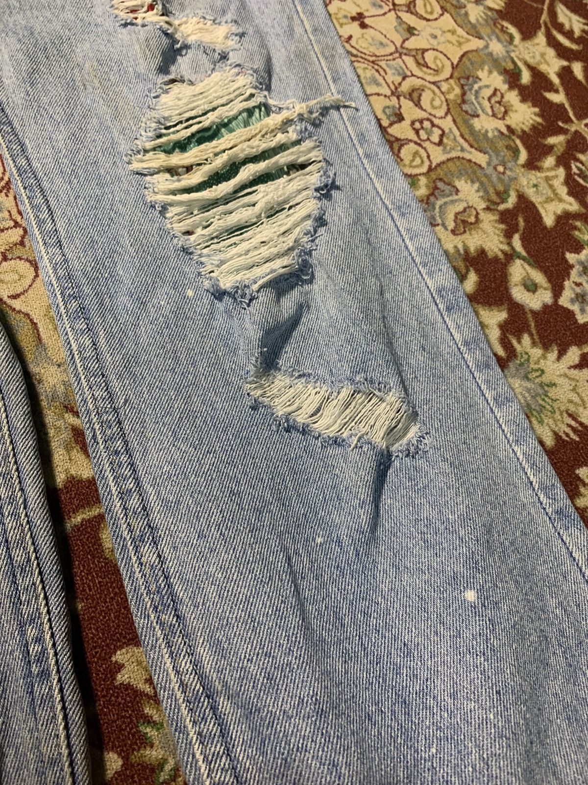 Lee 90s LEE SAMPLE BORO SASHIKO PANT RARE Size US 32 / EU 48 - 8 Thumbnail