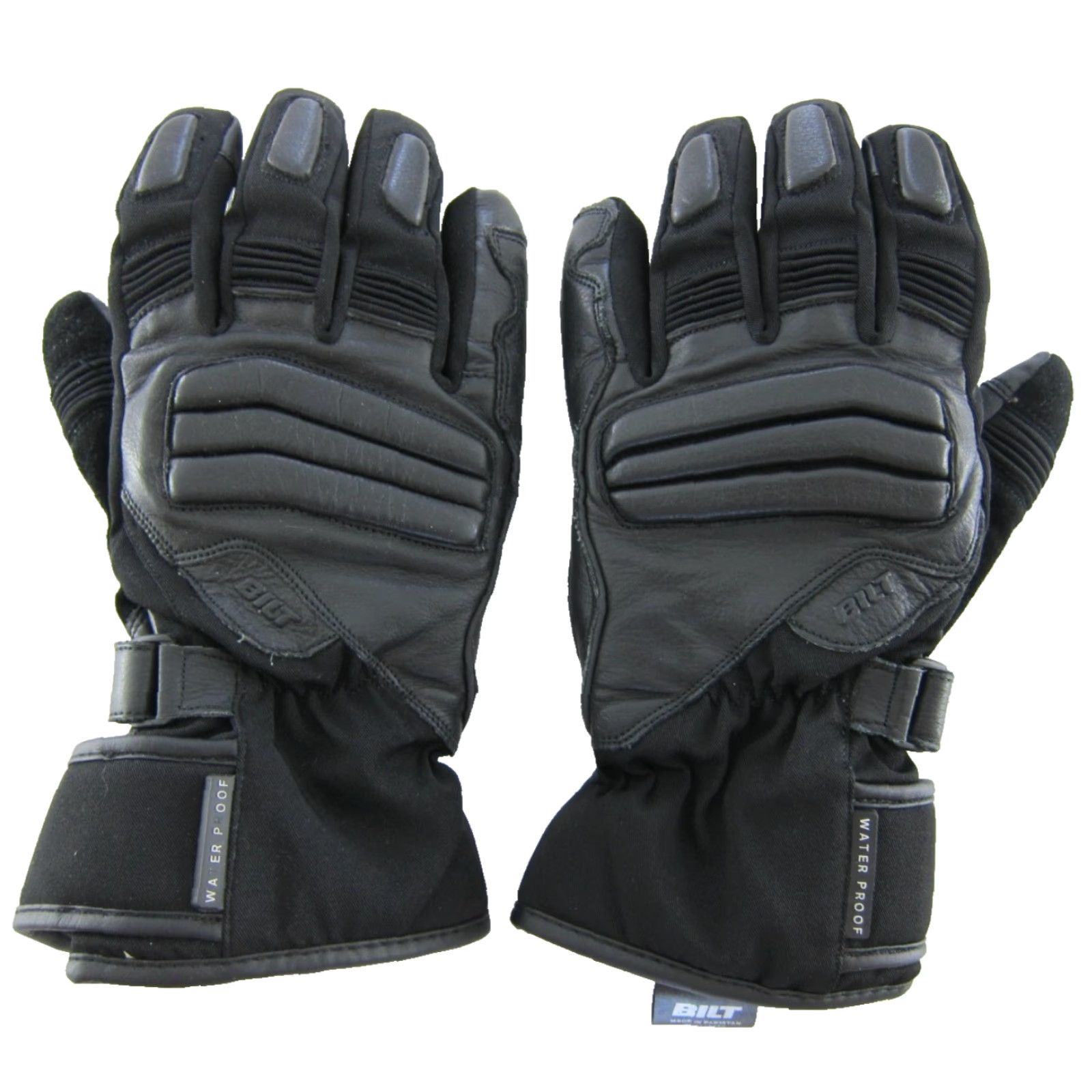Vintage Bilt Motorcycle Glove Men Medium Black Leather Waterproof Padded Wrist Insulated Velcro Winter Casual Style: Glove Size ONE SIZE - 2 Thumbnail