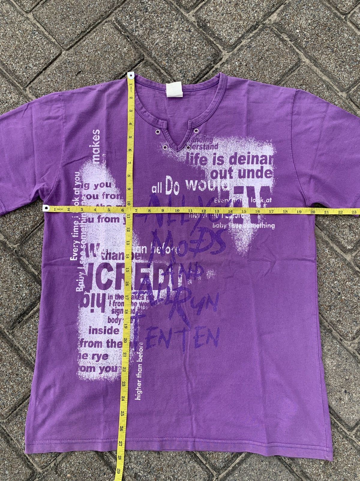 Japanese Brand Y2k Bongsin laceup poem shirt Size US L / EU 52-54 / 3 - 4 Thumbnail