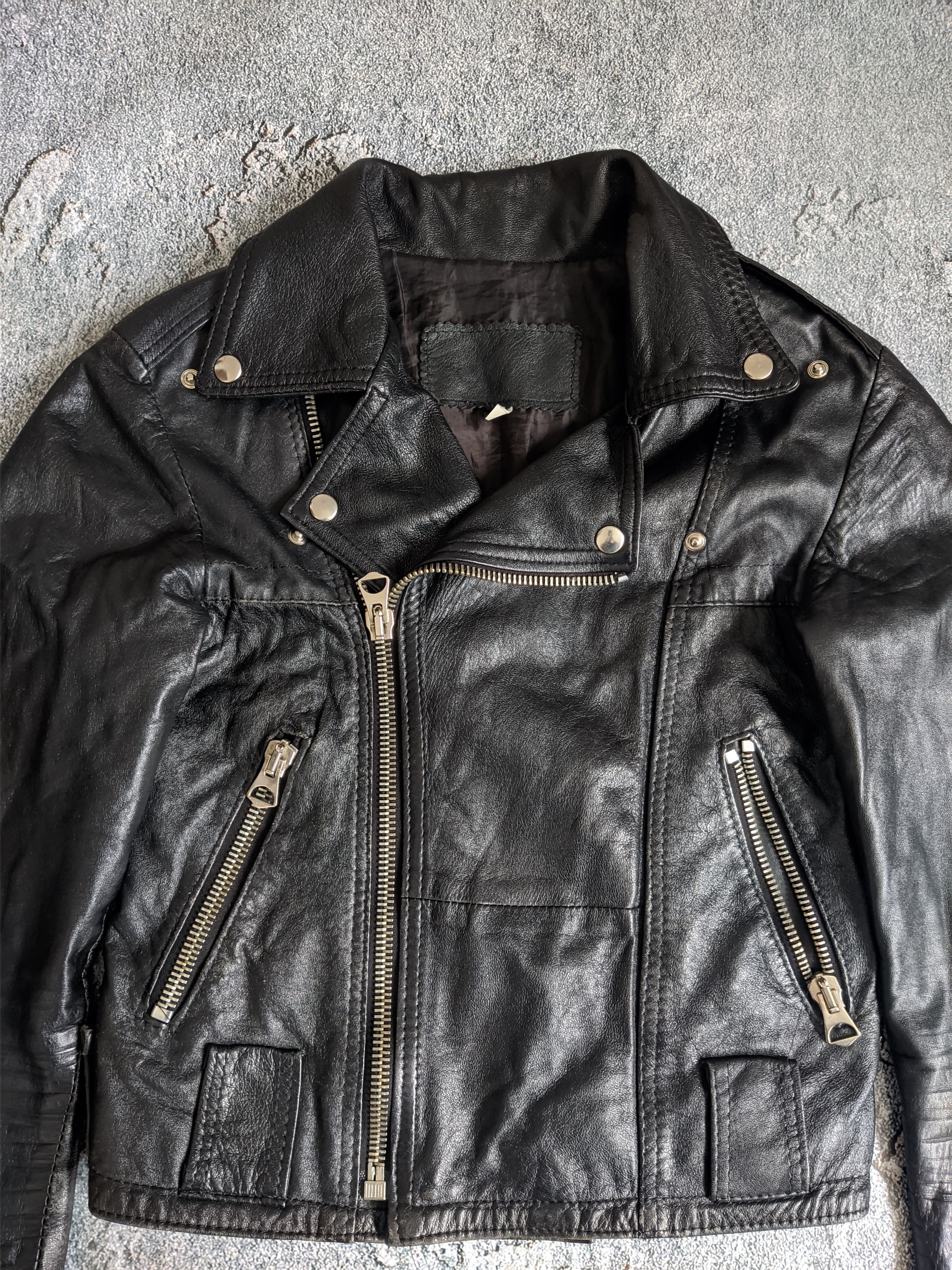 Vera Pelle Vintage leather jacket biker vera pelle y2k 90s Size S / US 4 / IT 40 - 6 Thumbnail