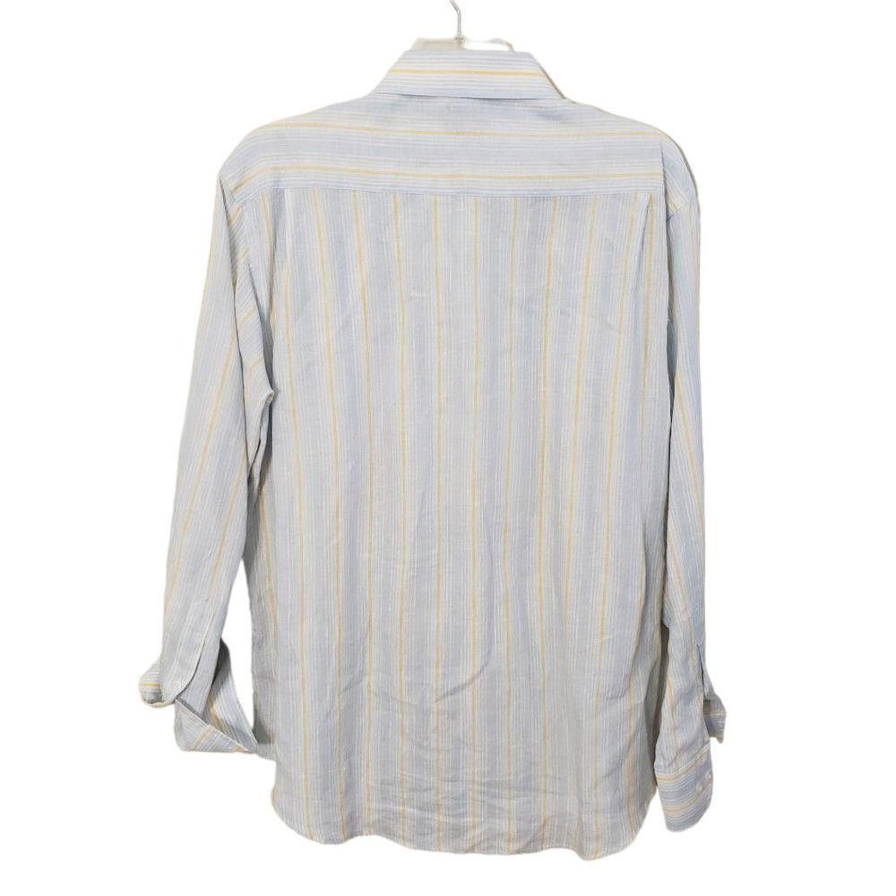 Neiman Marcus CT1438 Neiman Marcus Dress Shirt with Stripes XL Size 44R - 2 Thumbnail