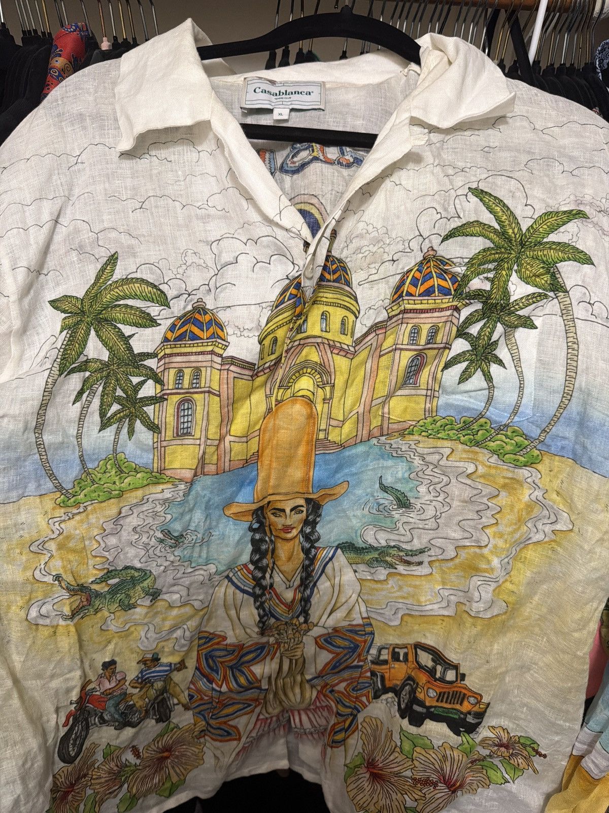 Casablanca Casablanca Cuban Collar Long Sleeve Shirt Multi Longsleeves Size US XL / EU 56 / 4 - 5 Thumbnail