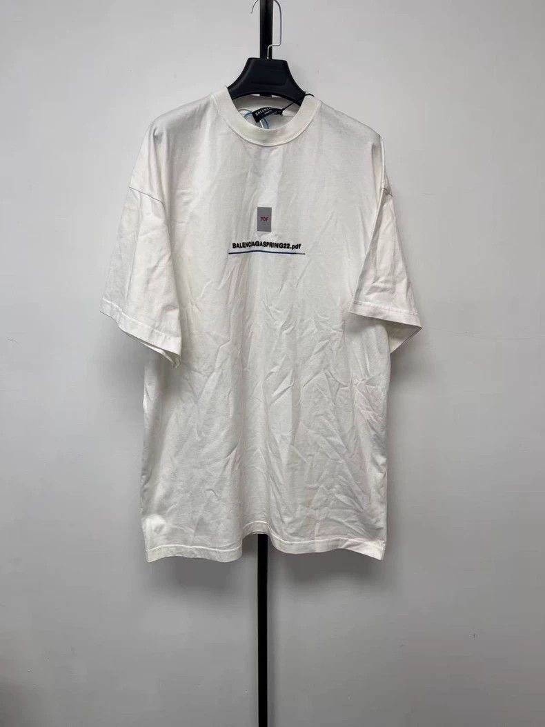 Balenciaga Balenciaga Logo Print Crewneck Short Sleeve T-Shirt - dmc Size US XXS / EU 40 - 1 Thumbnail