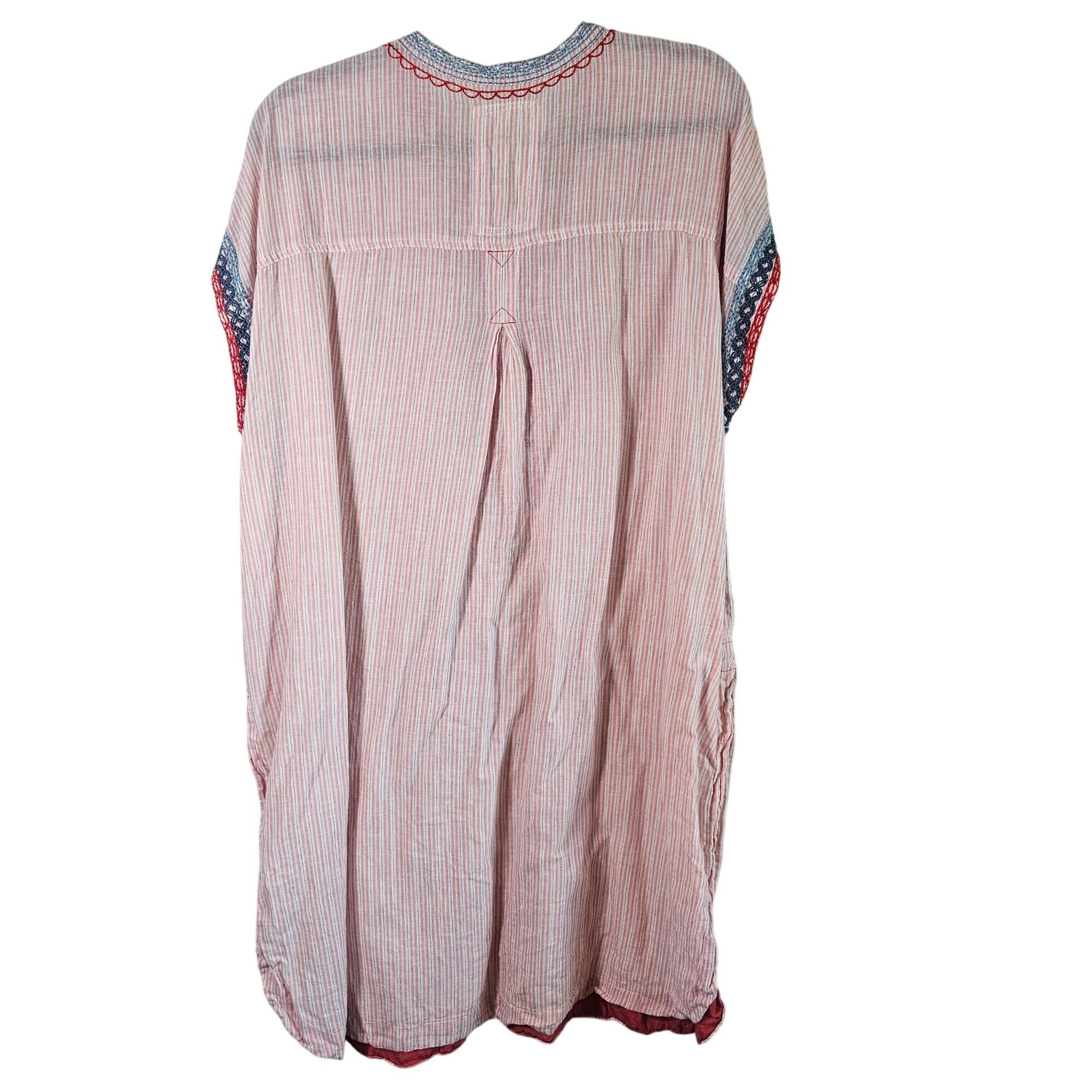 Johnny Was Johnny Was Peasant Embroidered Stripe Linen Tunic Dress 2X B Size XXL / US 16-18 / IT 52-54 - 5 Thumbnail
