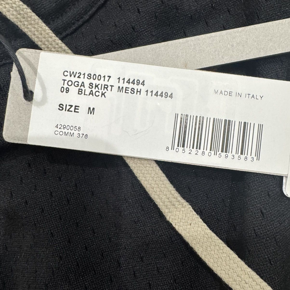 Converse Rick Owens X Champion Eco Mesh Toga Skirt Black Size 28" / US 6 / IT 42 - 9 Thumbnail