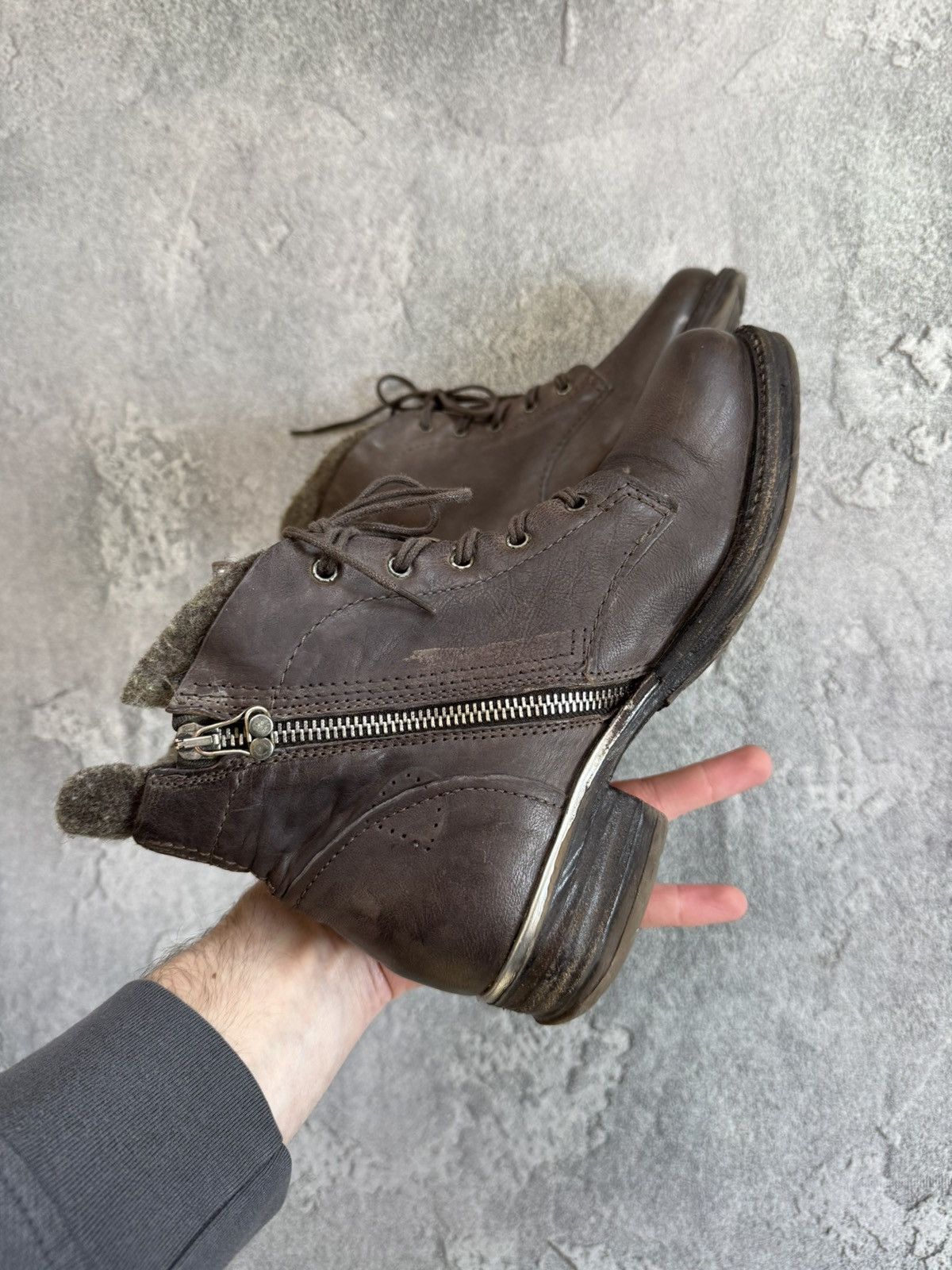 A.S.98 × Vintage AS98 A.S.98 Airstep 37 leather zip biker shoes boots cowboy Size US 7 / IT 37 - 4 Thumbnail