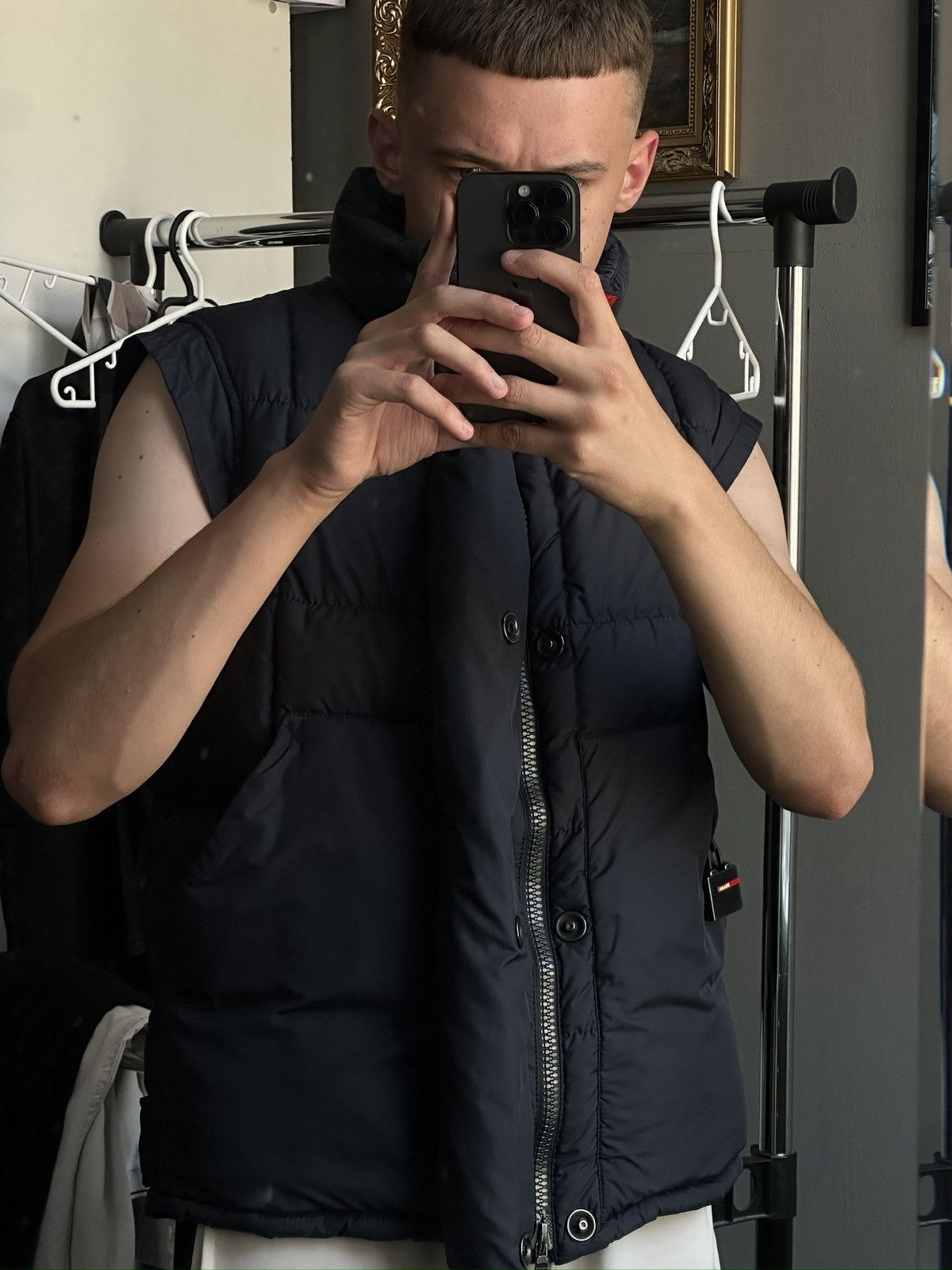 Prada 2002 Prada nylon Sport Vest Square Quilted Size US M / EU 48-50 / 2 - 24 Thumbnail