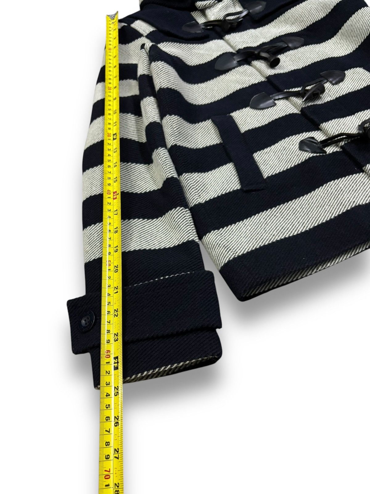 X-Girl X-Girl Navy & Grey Striped Wool Blend Hooded Duffle Jacket Size M / US 6-8 / IT 42-44 - 12 Thumbnail