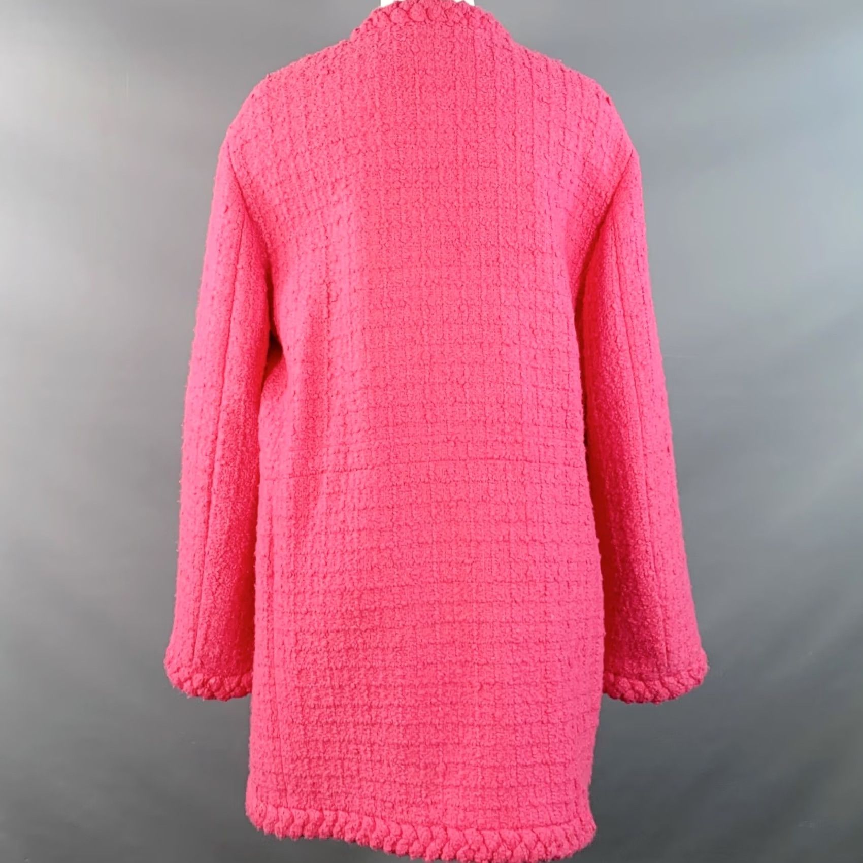 Valentino VALENTINO 2021 Oversized Jacket Pink Wool Silk Tweed Size S Women Size S / US 4 / IT 40 - 6 Thumbnail