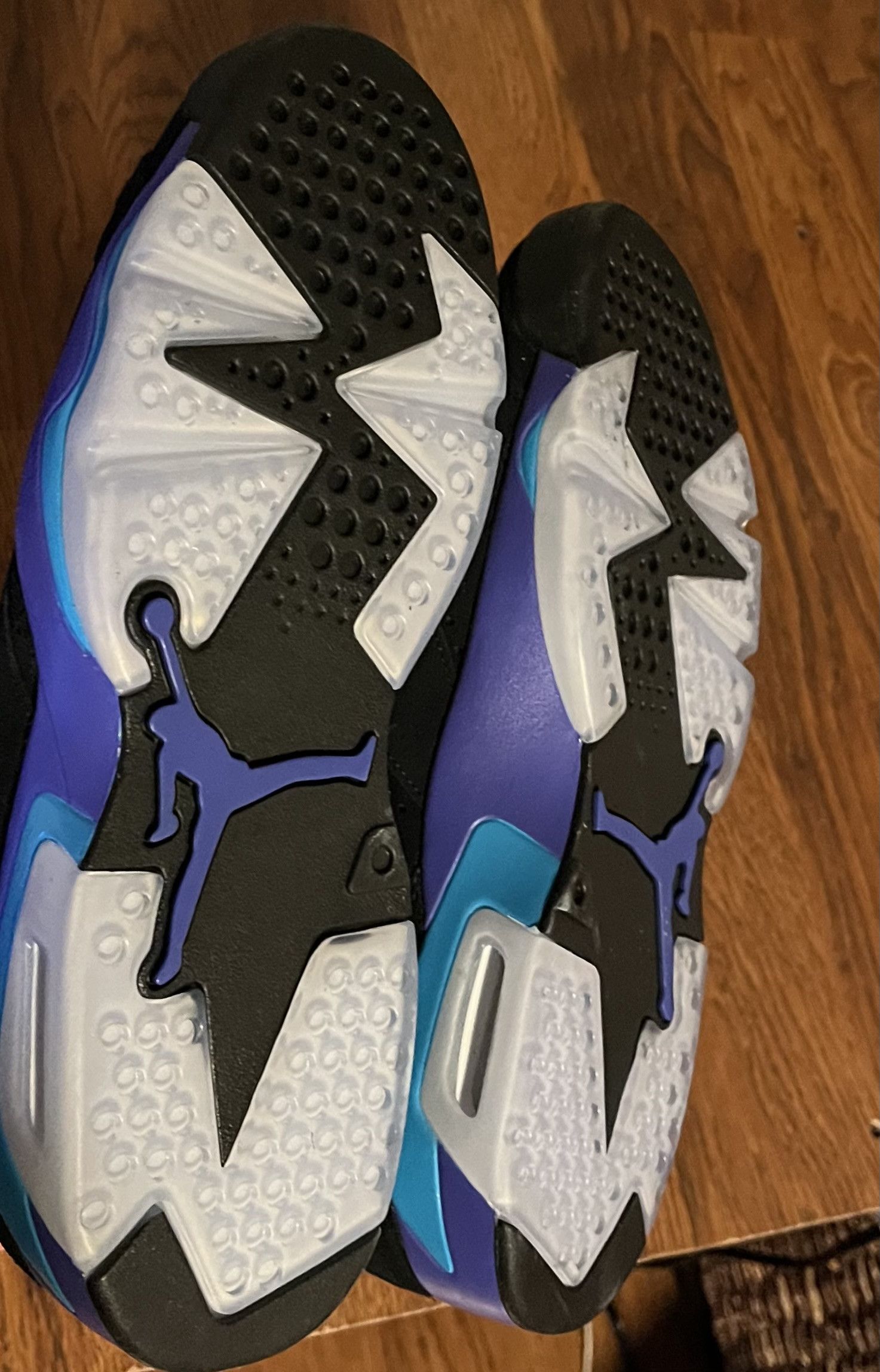 Jordan Brand Air Jordan 6 Retro Black Purple Aqua Size US 11.5 / EU 44-45 - 4 Thumbnail