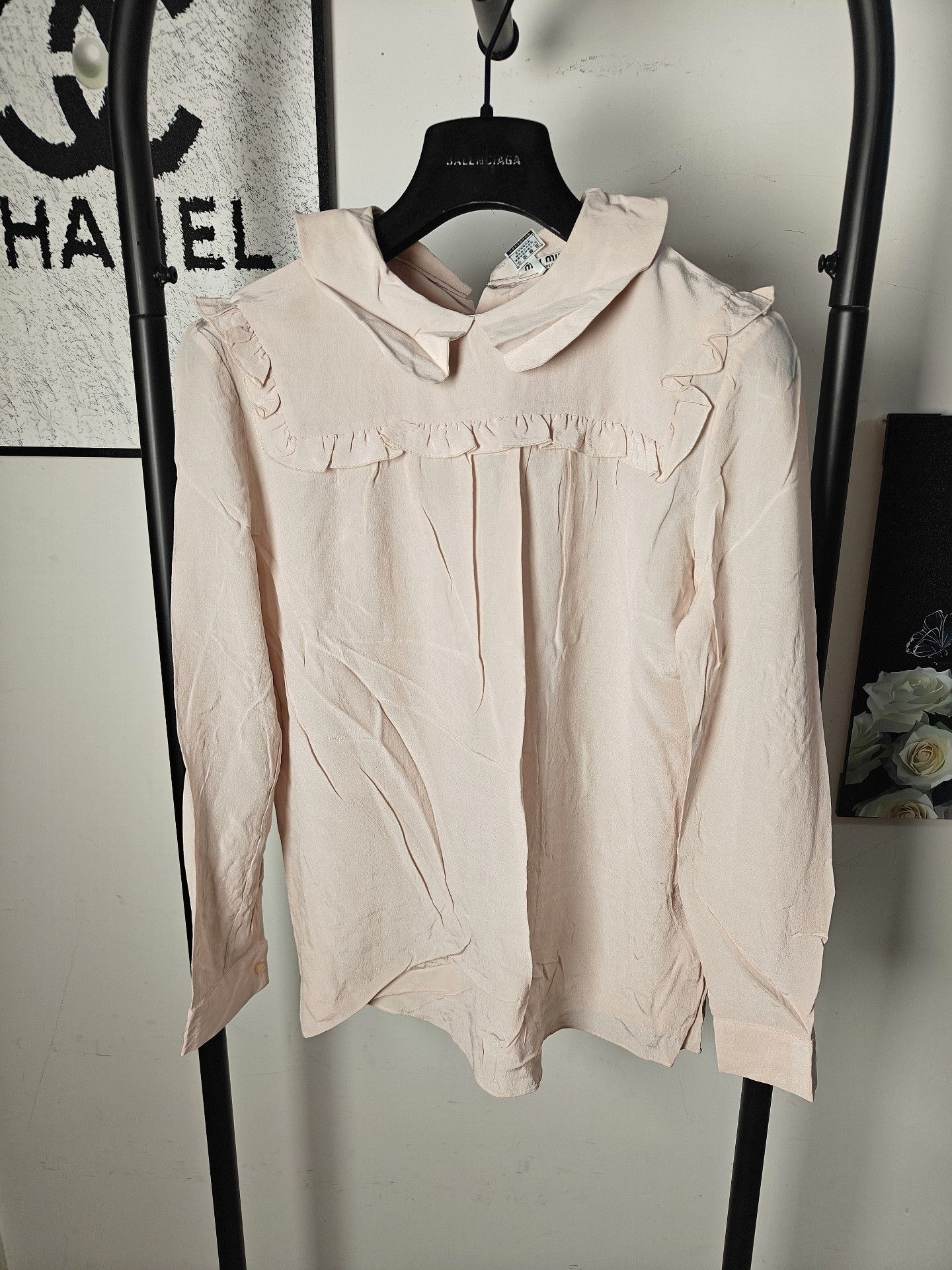 Miu Miu Miu Miu White Button Up L Women Size L / US 10 / IT 46 - 1 Thumbnail
